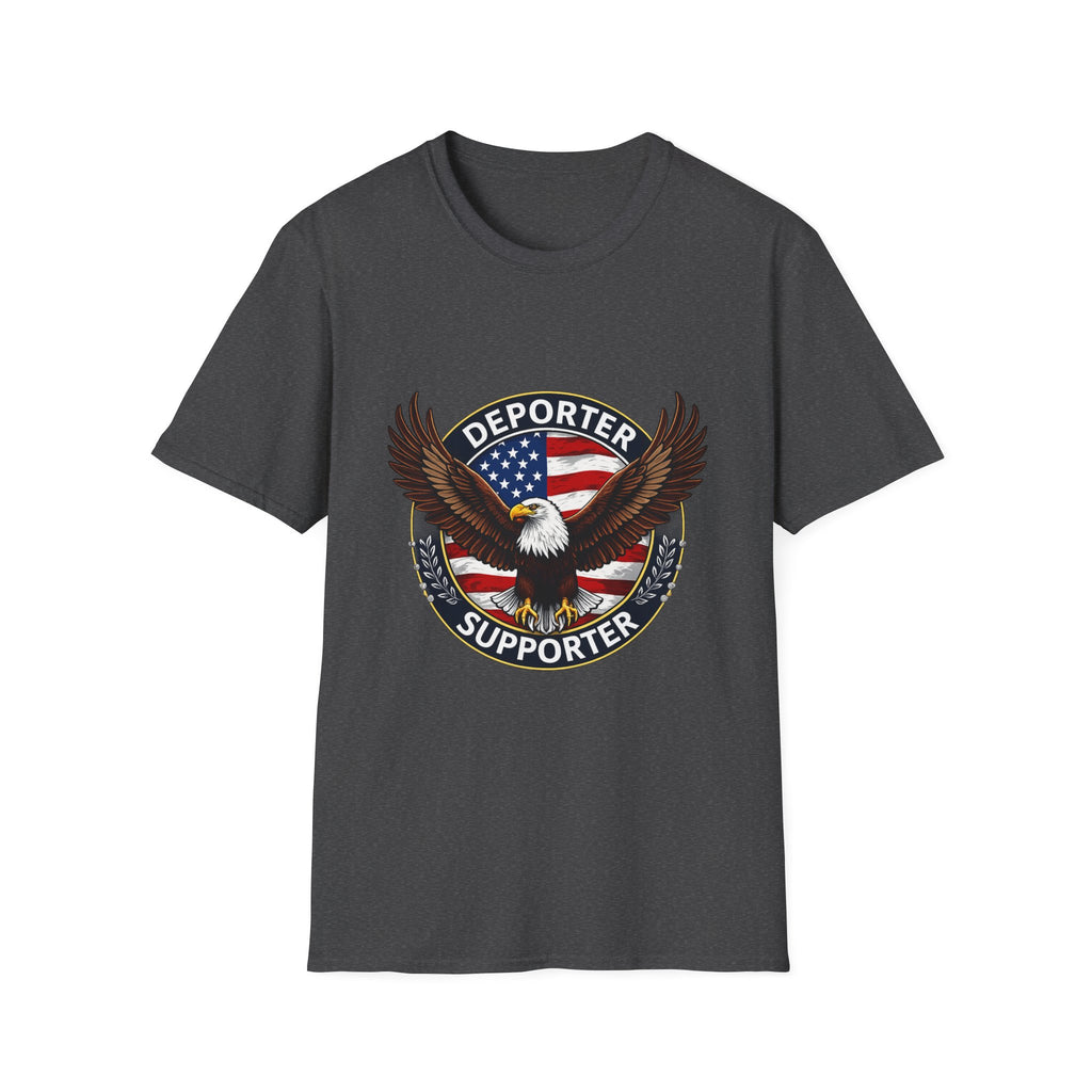 Deporter Supporter T-Shirt — Patriotic Eagle American Flag Tee