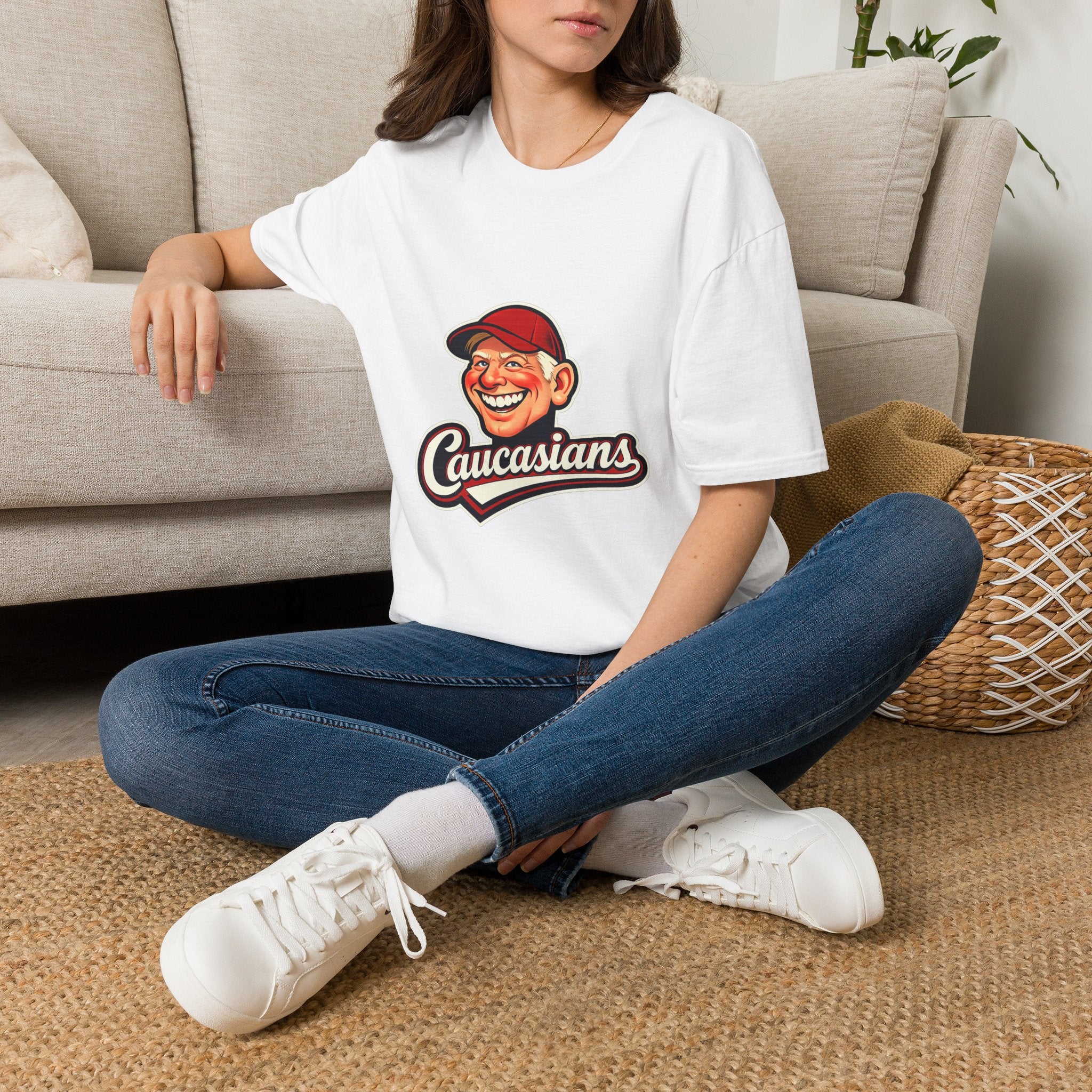 Caucasians Retro Mascot T-Shirt