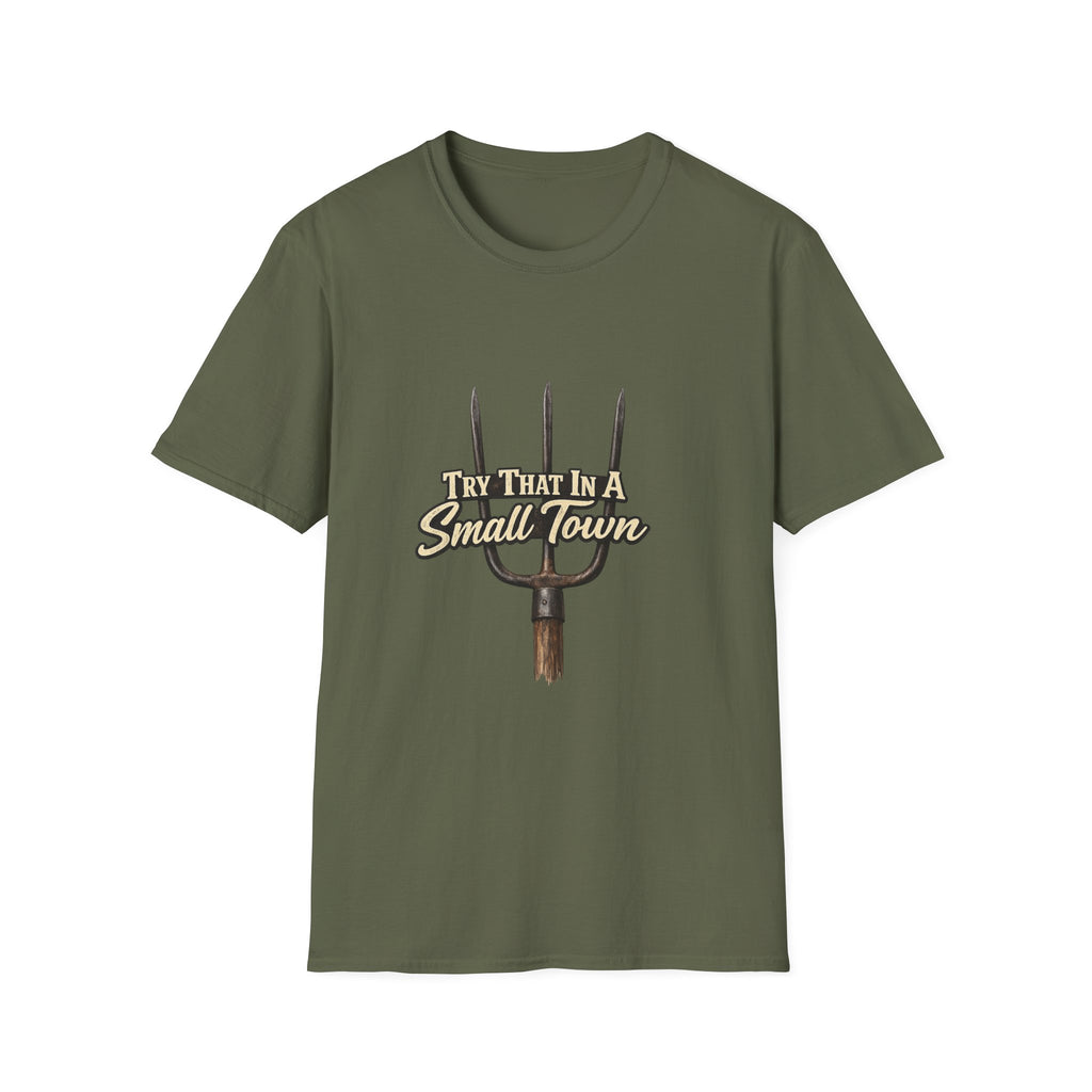 T‑Shirt — "Try That in a Small Town" Pitchfork Graphic Tee