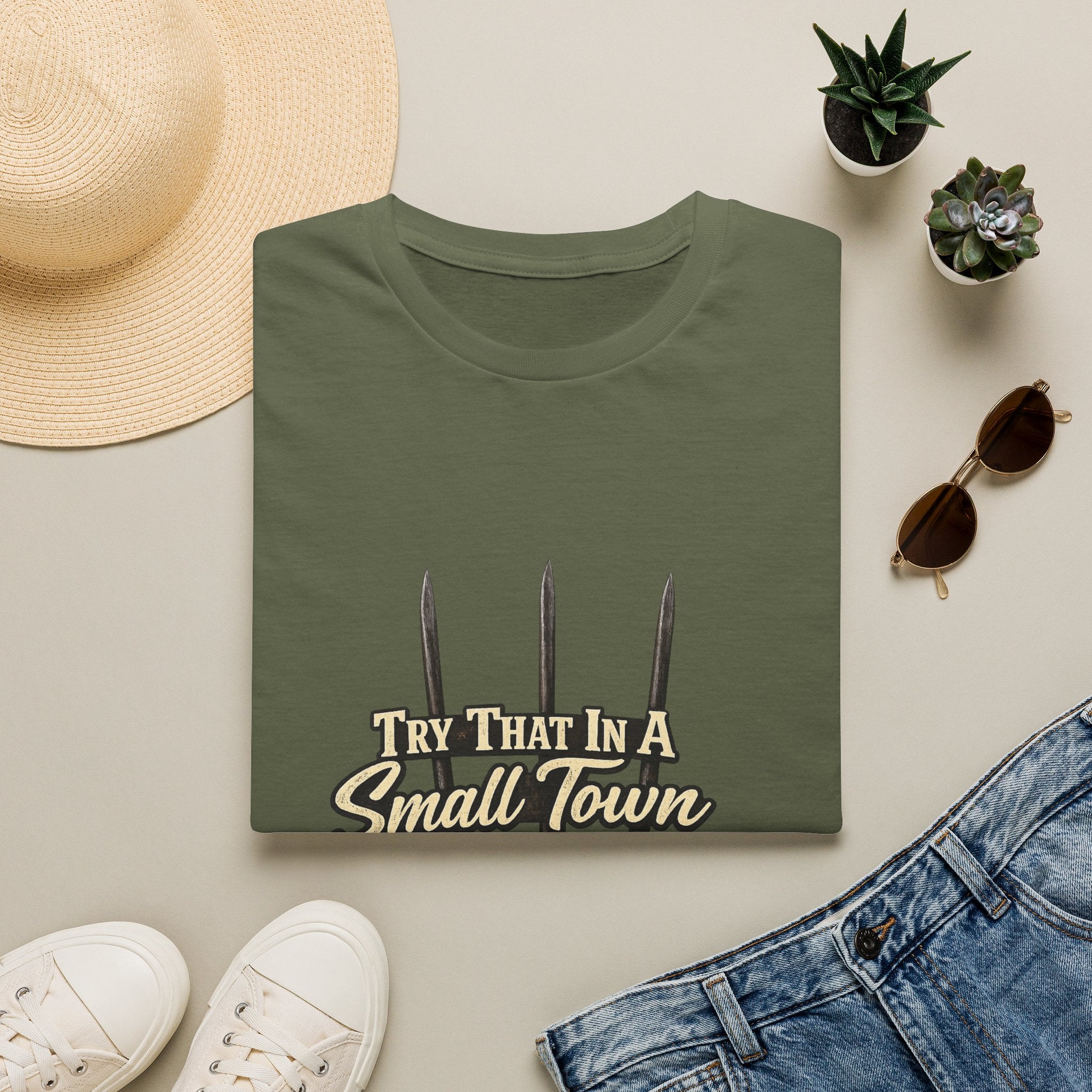 T‑Shirt — "Try That in a Small Town" Pitchfork Graphic Tee