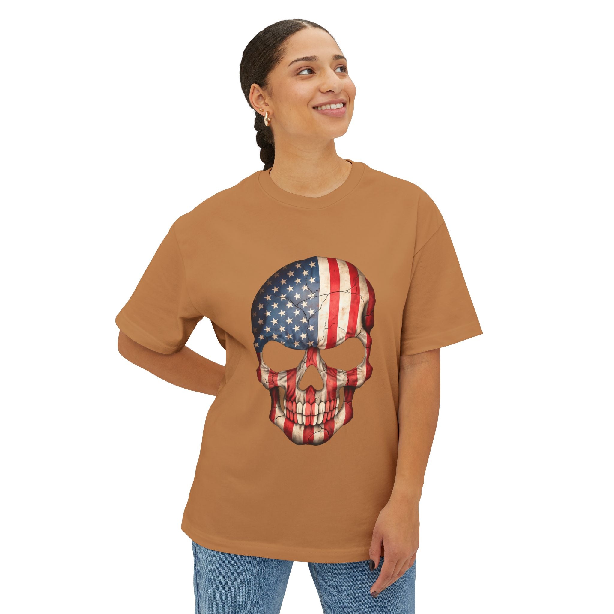 American Flag Skull Tee — Patriotic Graphic T-Shirt