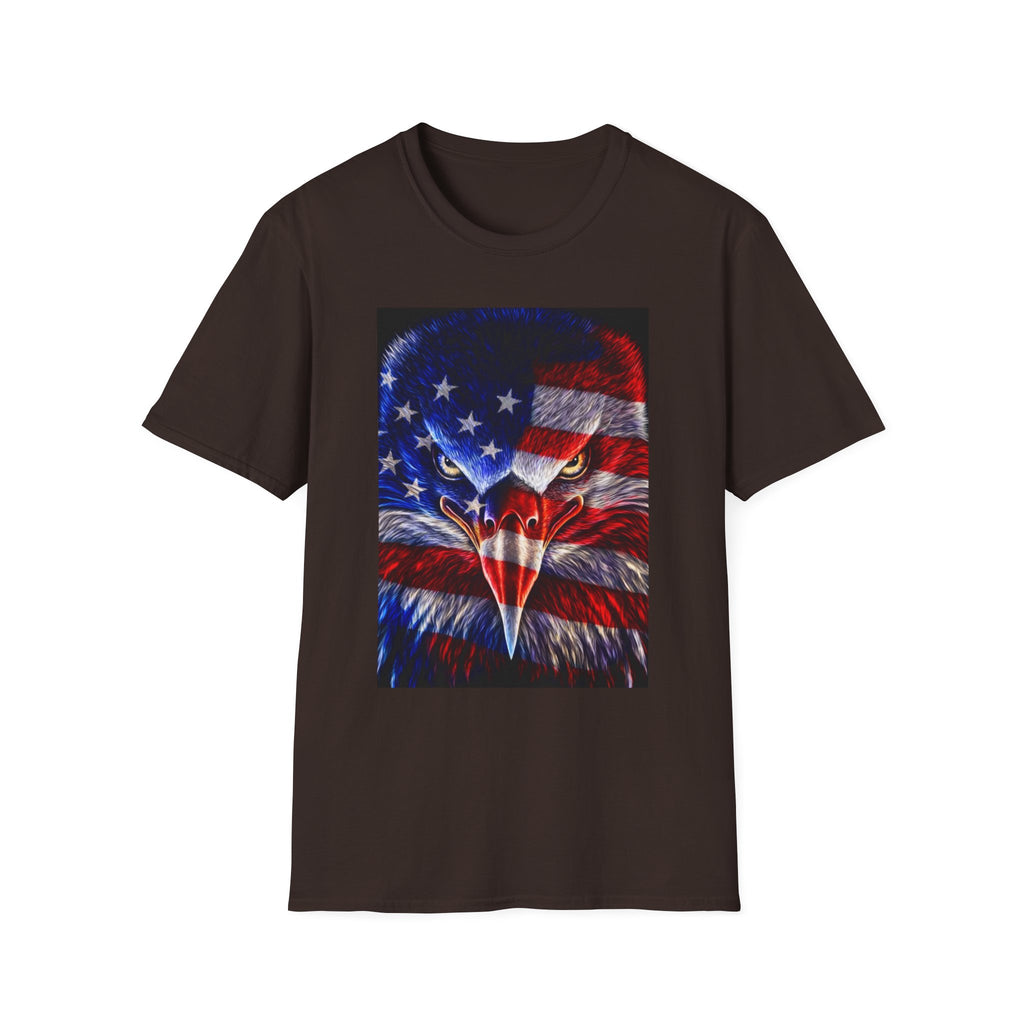 Patriotic Eagle T-Shirt — American Flag Bald Eagle Graphic Tee