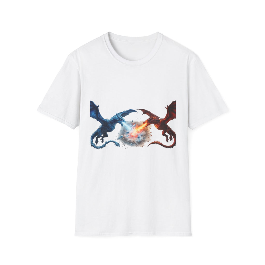 Dragon Duel T-Shirt — Fire vs Ice- Wyverns Graphic Tee