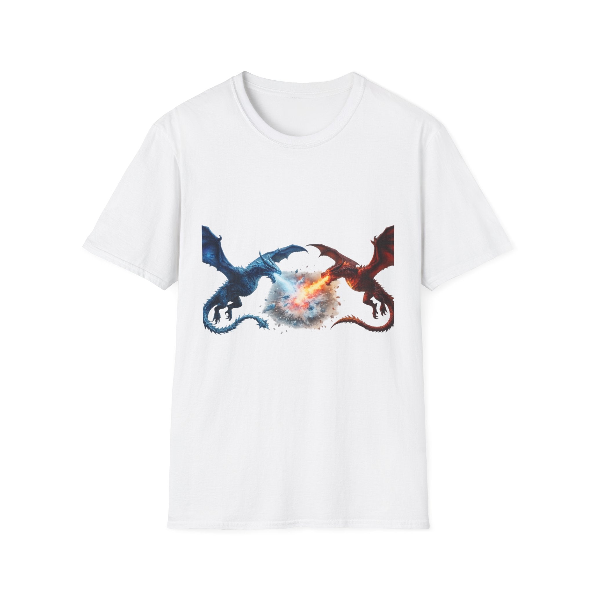 Dragon Duel T-Shirt — Fire vs Ice- Wyverns Graphic Tee