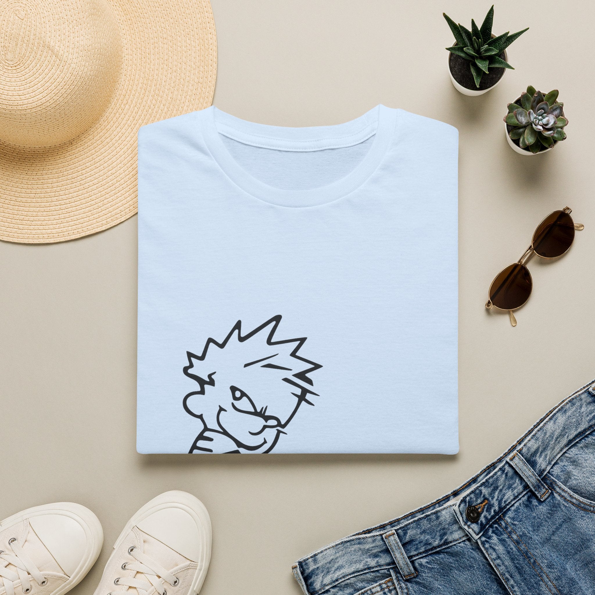 Political Humor T-Shirt — Cartoon Boy ‘Peeing on Liberals’ Graphic