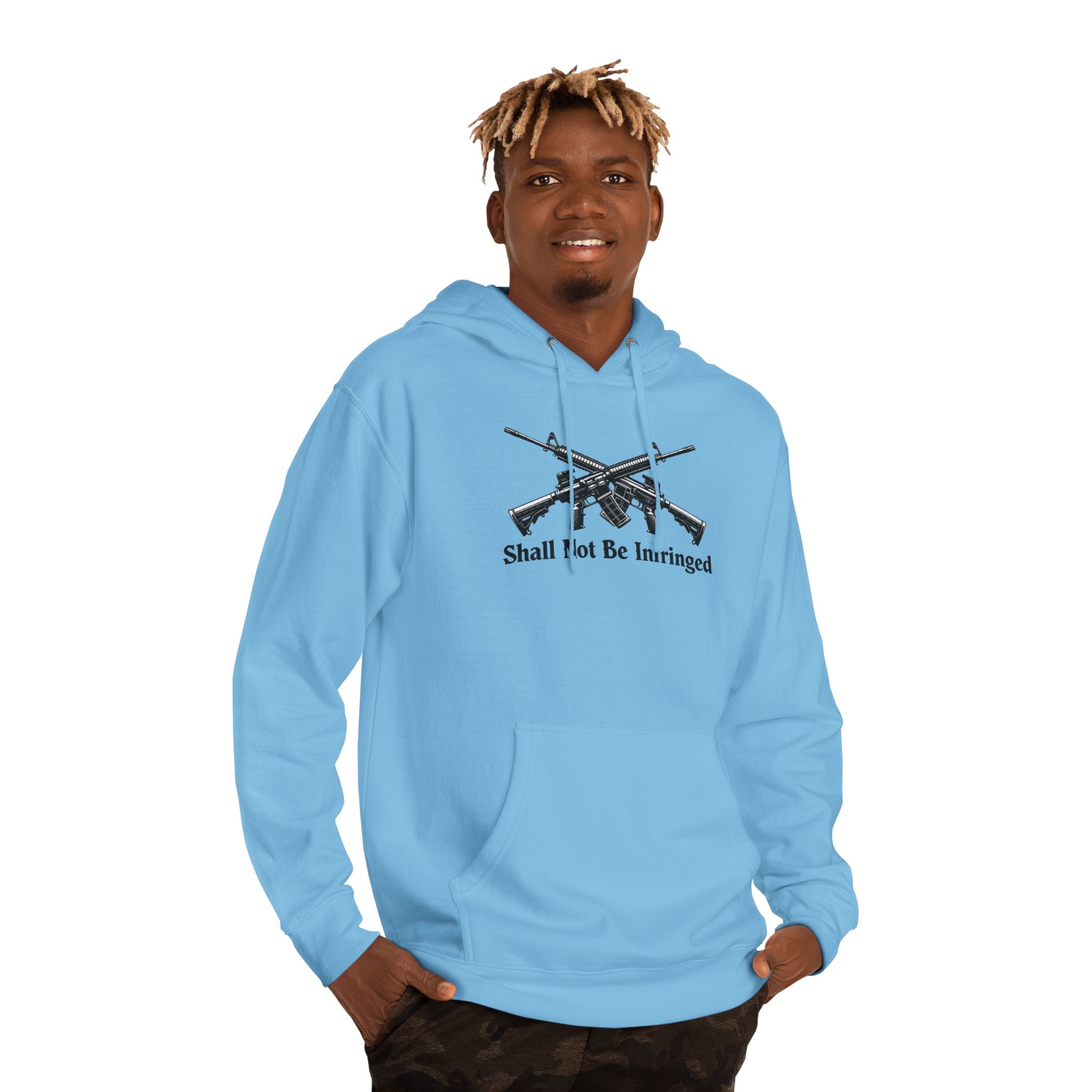 Don't Tread On Me Hoodie — "Shall Not Be Infringed" Rifle Graphic