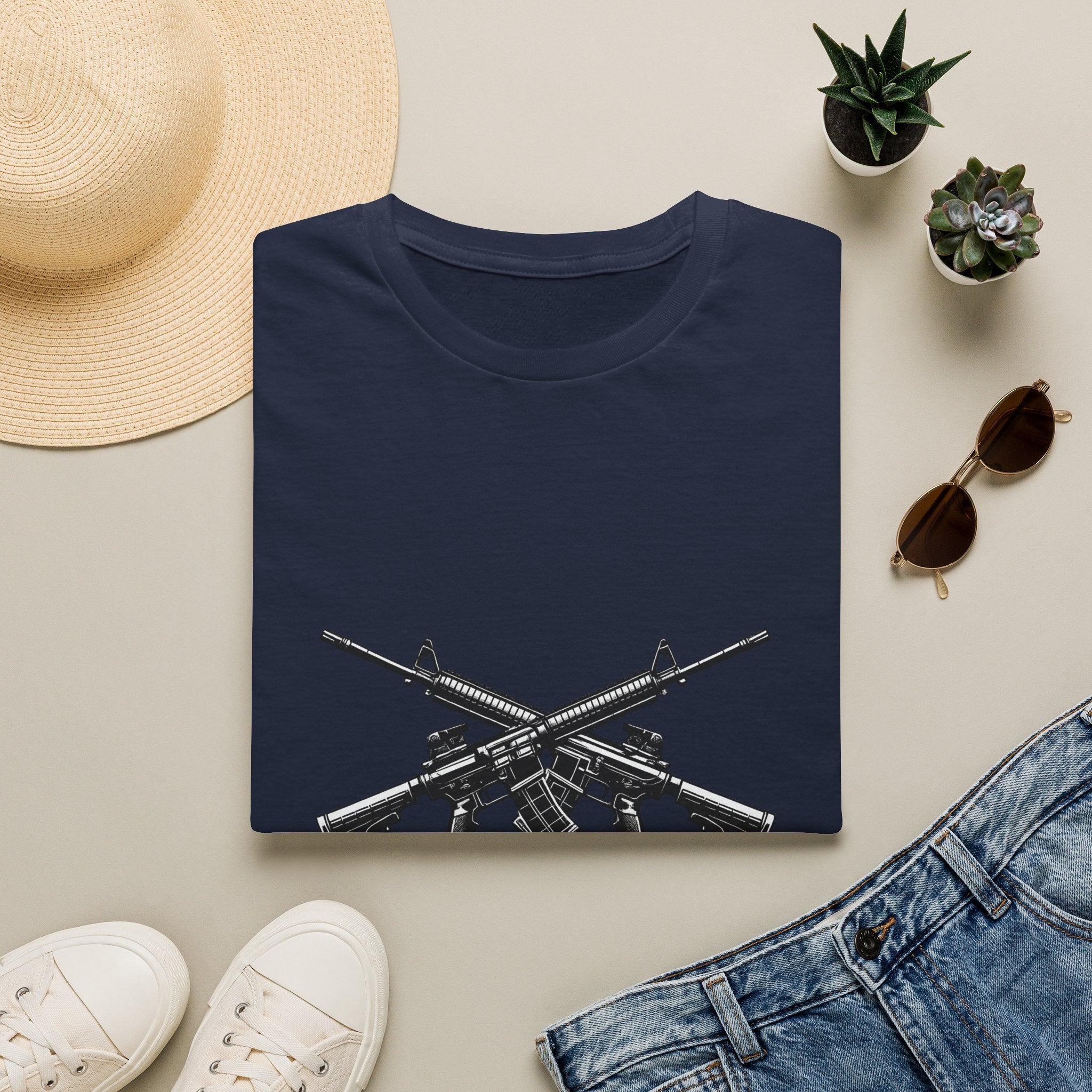 T‑Shirt — "Shall Not Be Infringed" Crossed Rifles 2nd Amendment Tee