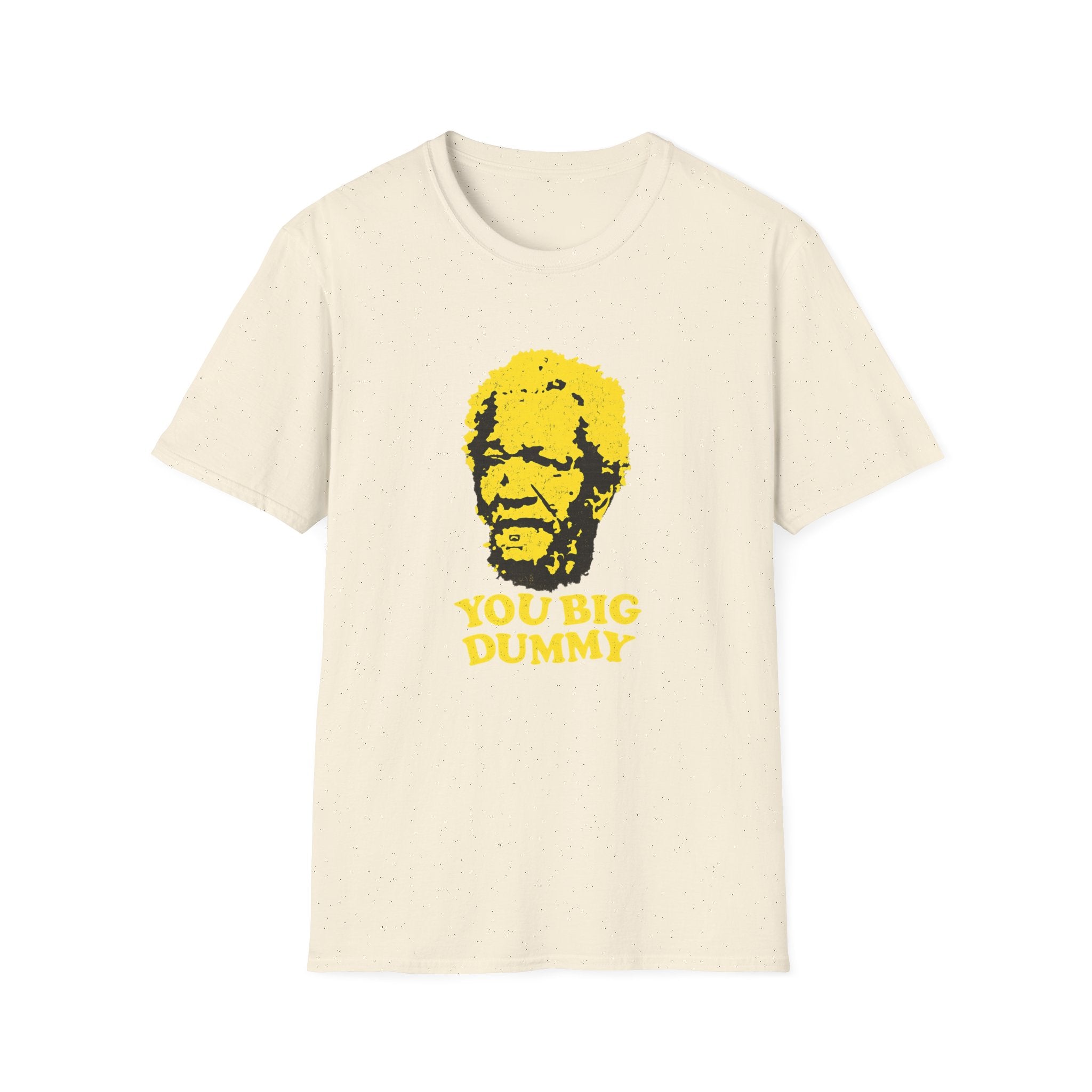 Graphic T-Shirt — Yellow Pop Art Face "You Big Dummy" Retro Humor Tee