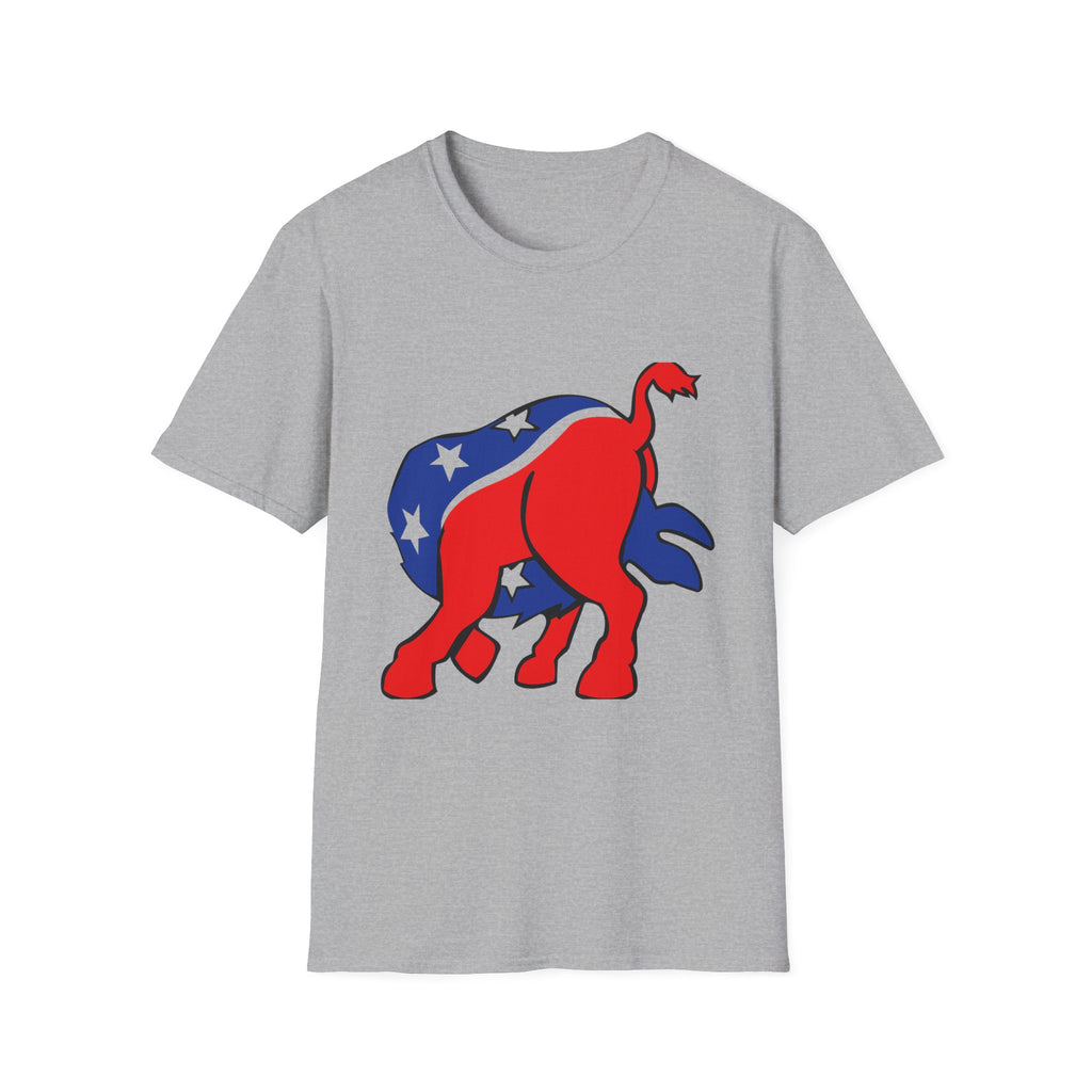 Elephant Political Graphic T-Shirt — Patriotic Red, White & Blue Design