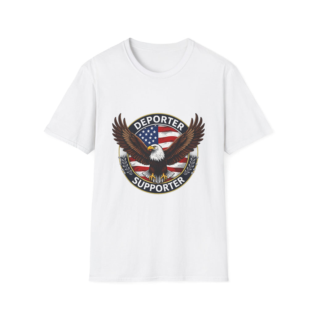 Deporter Supporter T-Shirt — Patriotic Eagle American Flag Tee