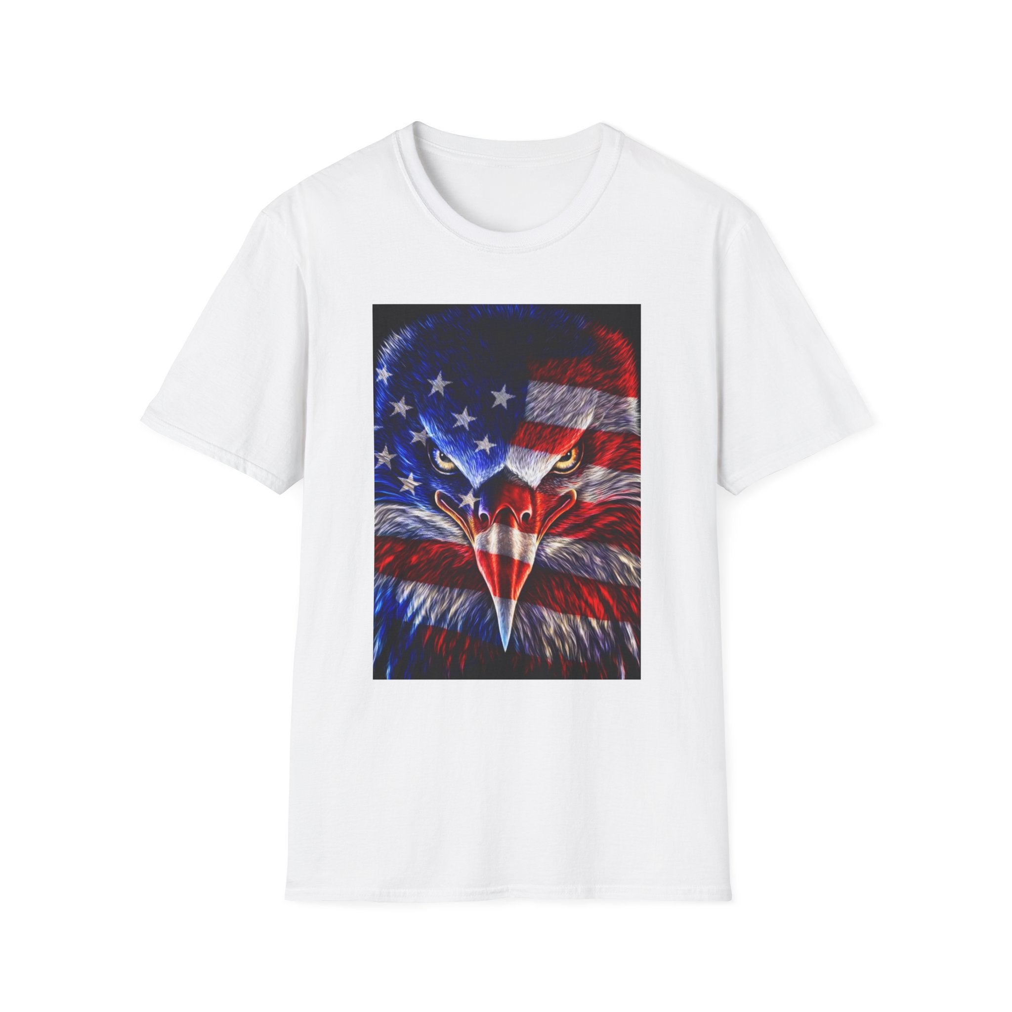 Patriotic Eagle T-Shirt — American Flag Bald Eagle Graphic Tee