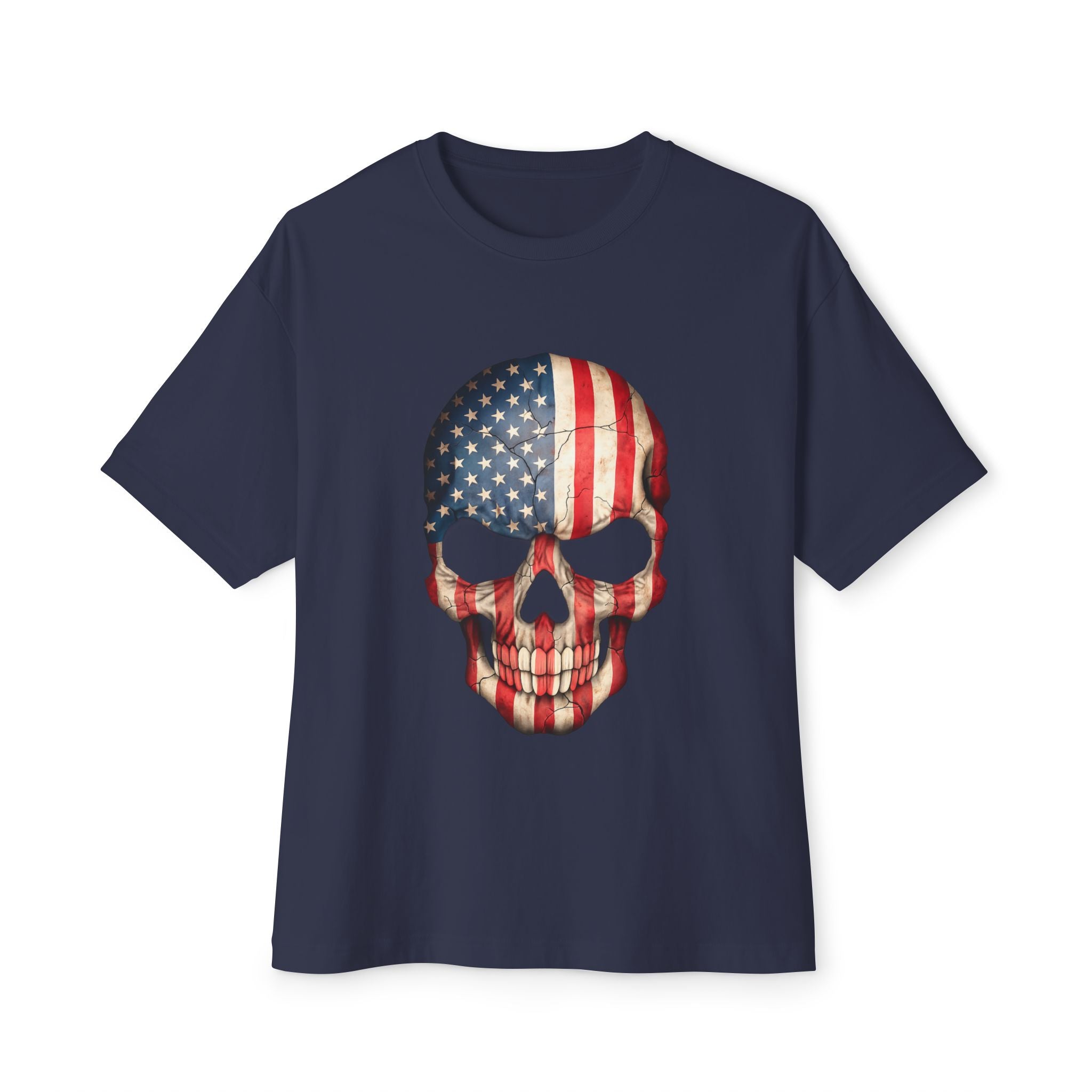 American Flag Skull Tee — Patriotic Graphic T-Shirt