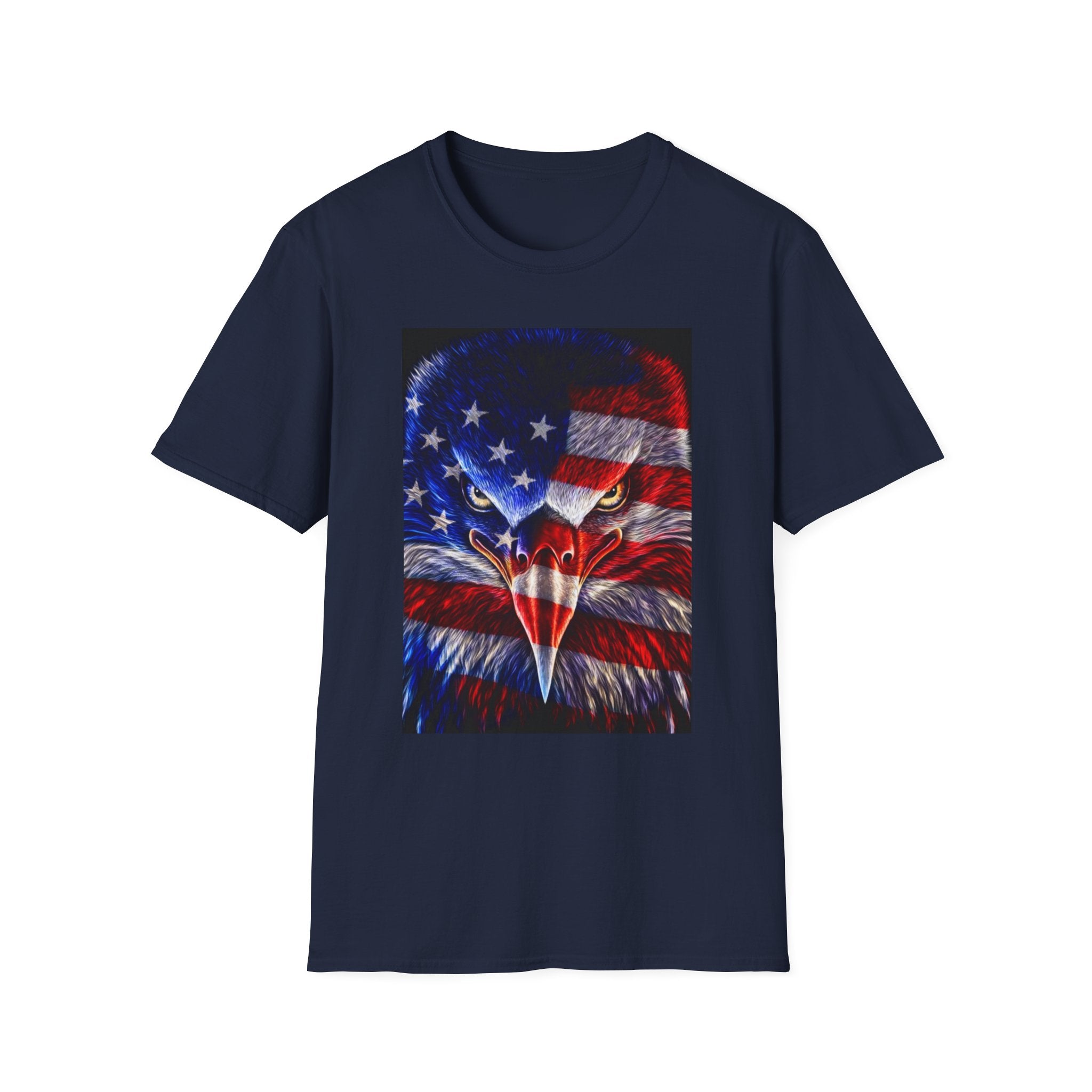 Patriotic Eagle T-Shirt — American Flag Bald Eagle Graphic Tee