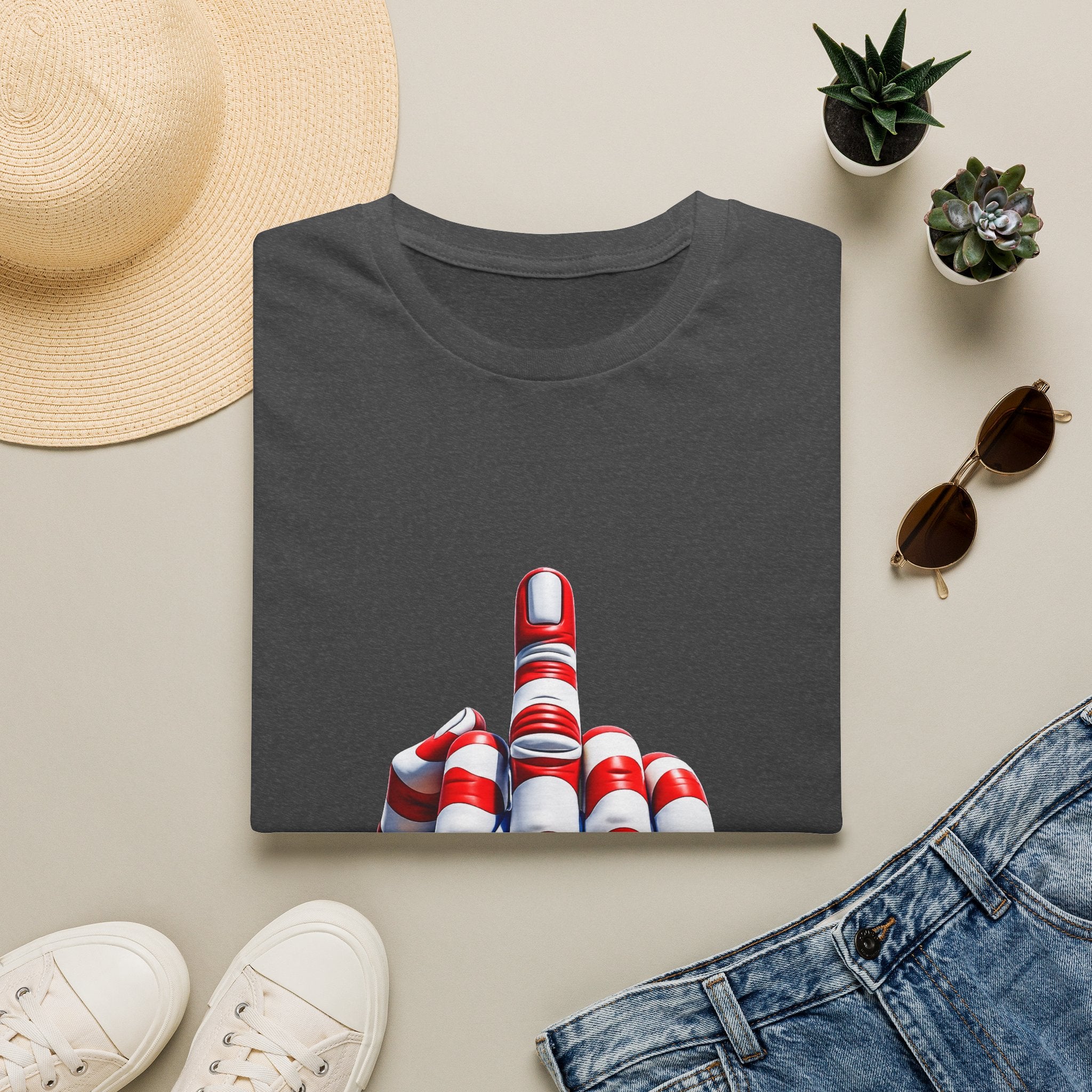 Middle Finger USA Flag T‑Shirt — Patriotic Offensive Graphic Tee