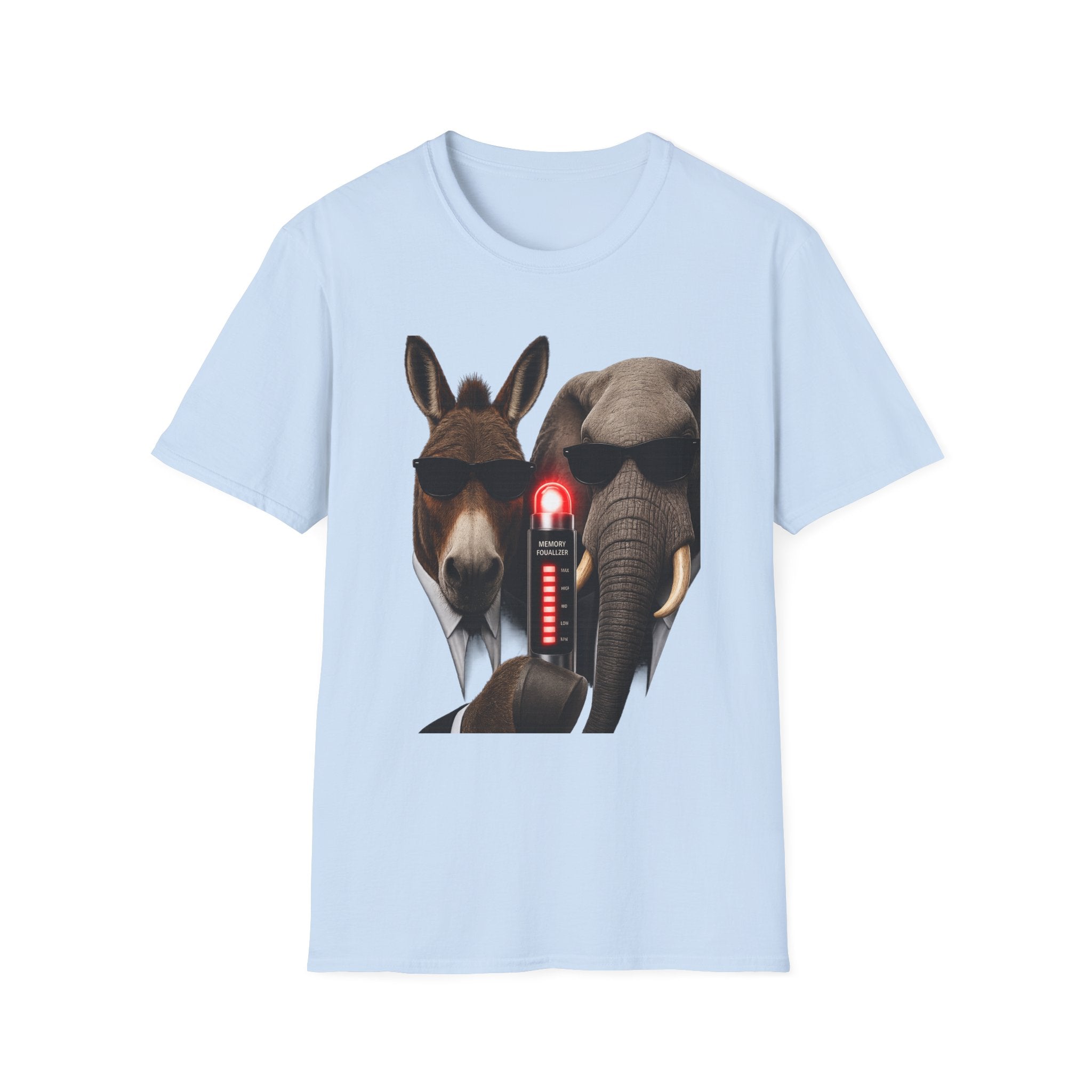 Funny Donkey & Elephant Sunglasses T-Shirt — Political Animal Humor Tee