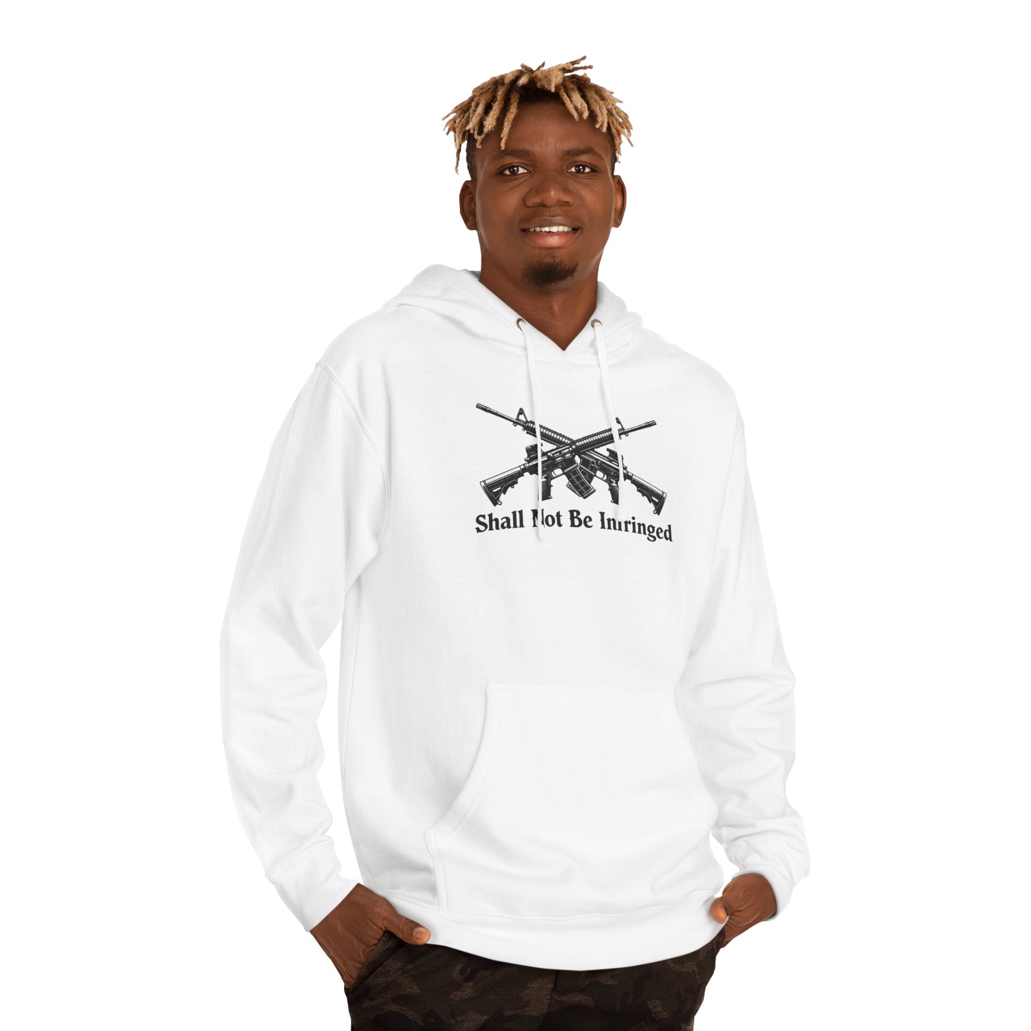 Don't Tread On Me Hoodie — "Shall Not Be Infringed" Rifle Graphic