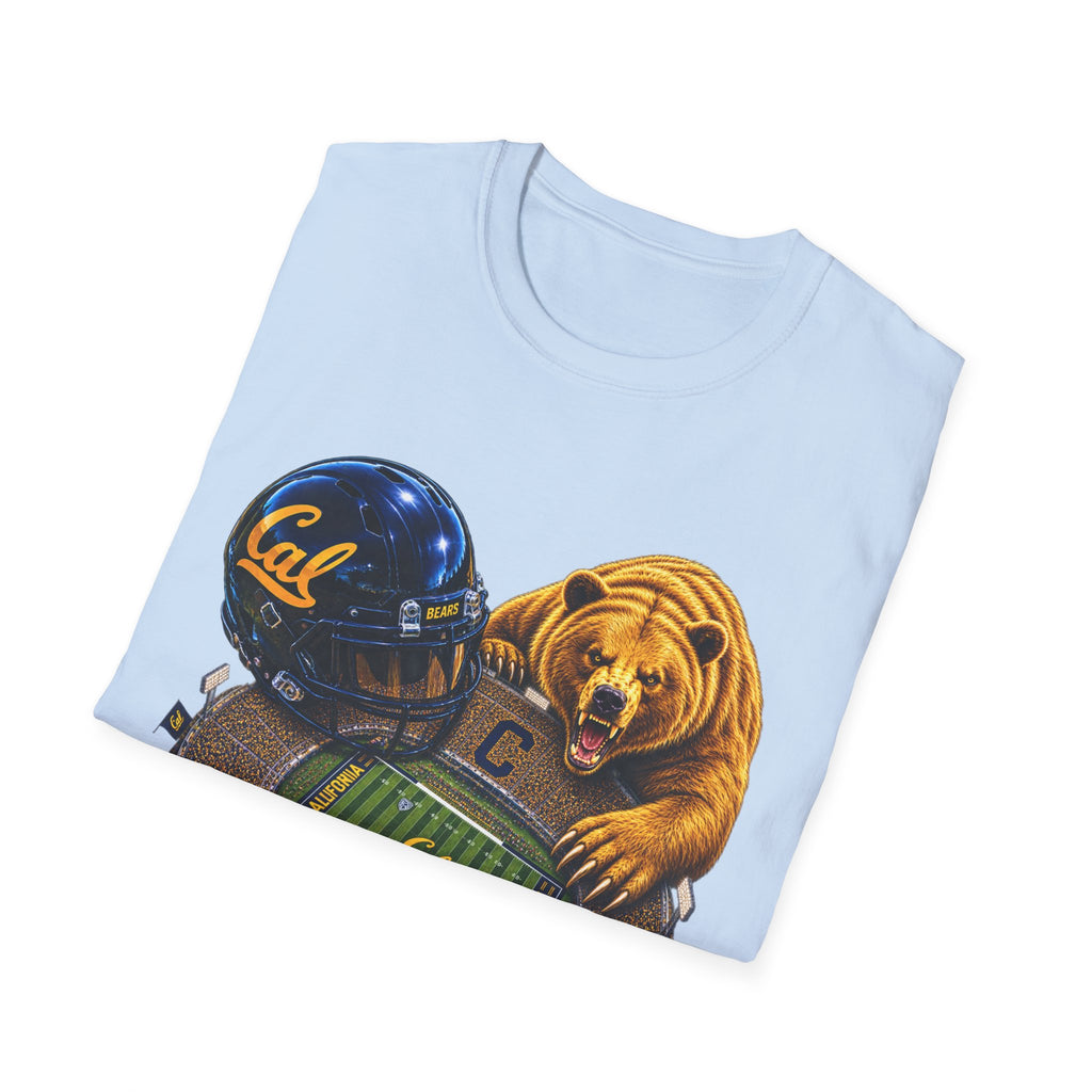 Cal Bears Football Stadium T-Shirt — Golden Bear Helmet Stadium Graphic