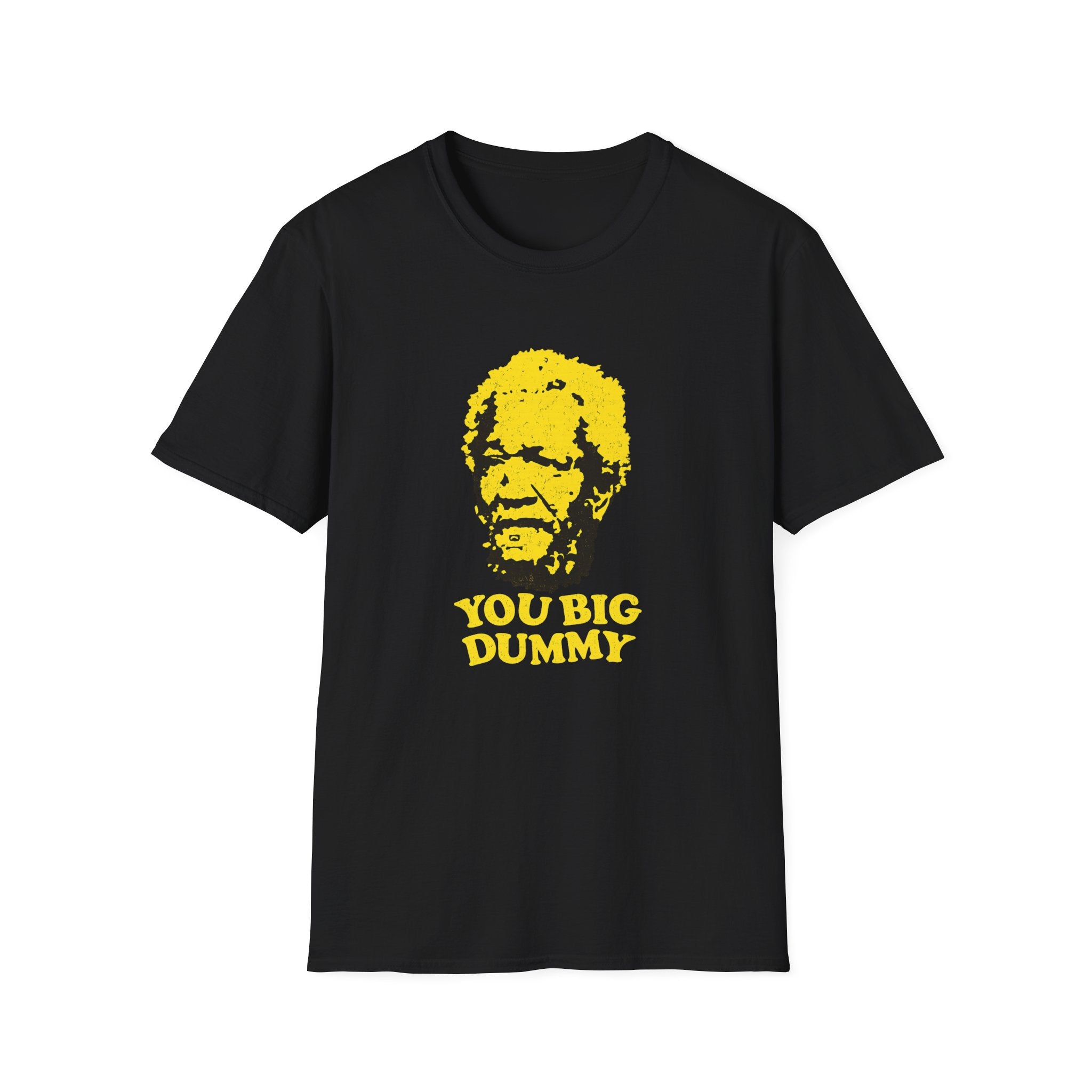 Graphic T-Shirt — Yellow Pop Art Face "You Big Dummy" Retro Humor Tee