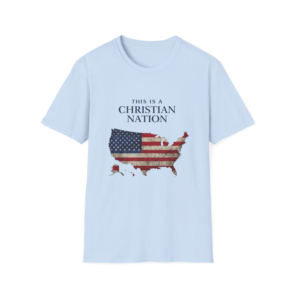 Christian Nation T-Shirt — America Flag Map Graphic