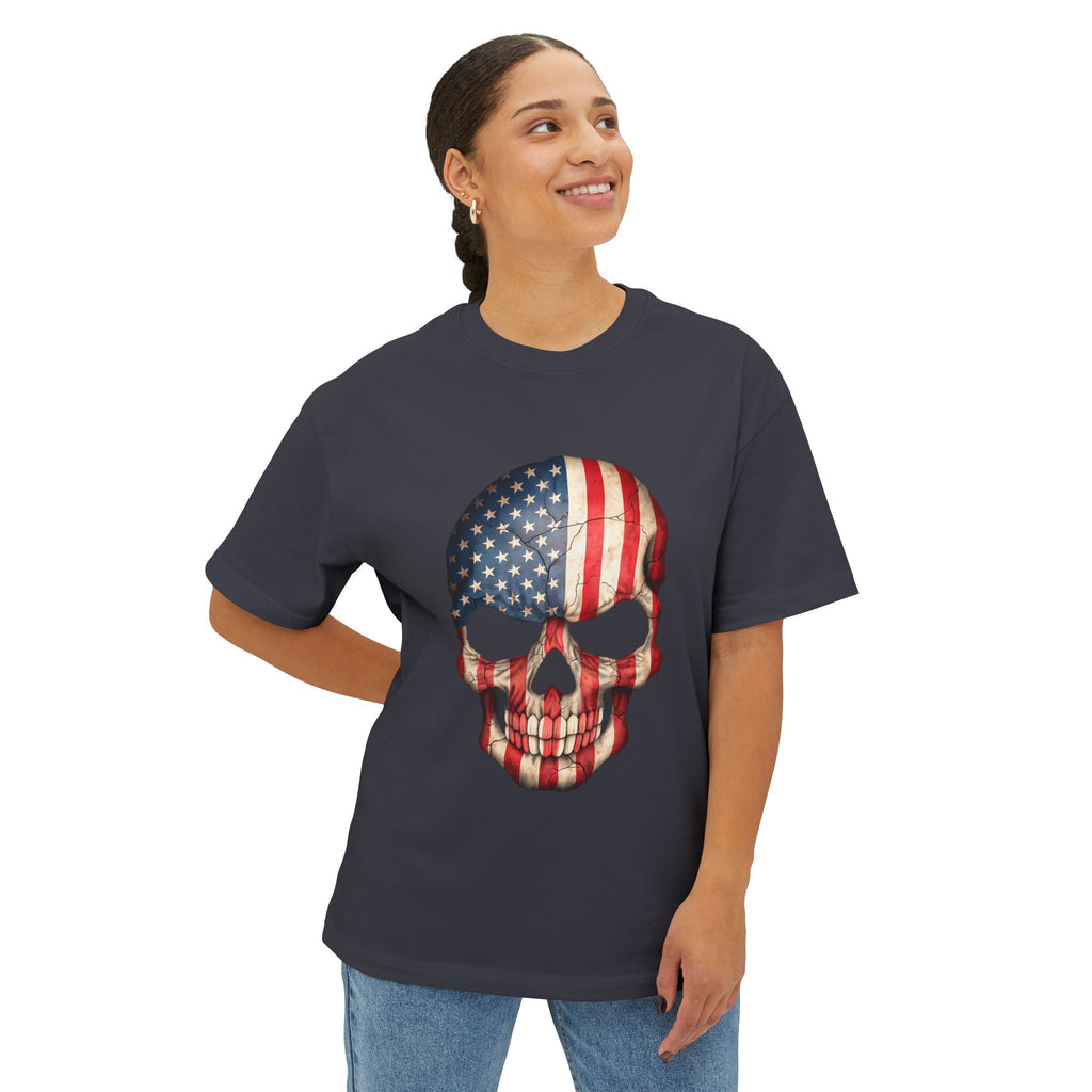 American Flag Skull Tee — Patriotic Graphic T-Shirt