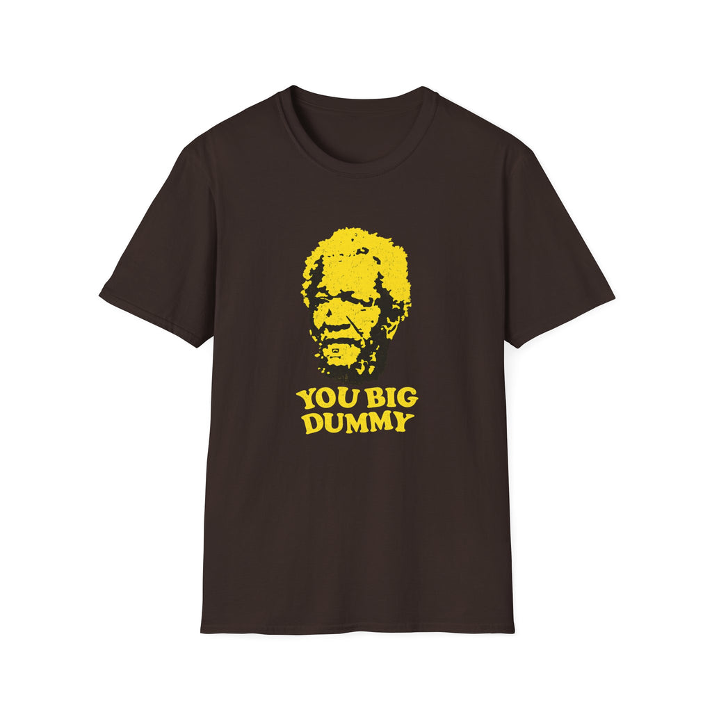 Graphic T-Shirt — Yellow Pop Art Face "You Big Dummy" Retro Humor Tee