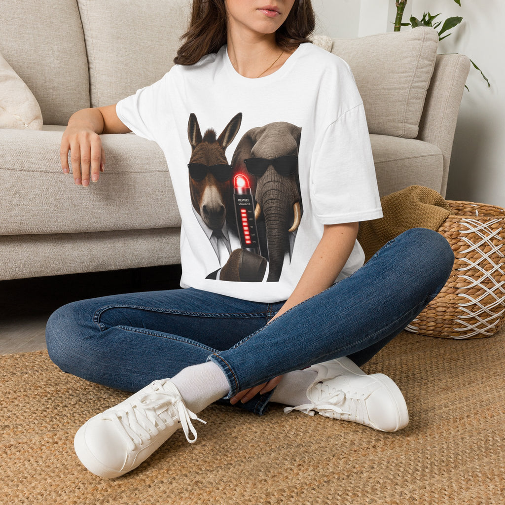 Funny Donkey & Elephant Sunglasses T-Shirt — Political Animal Humor Tee