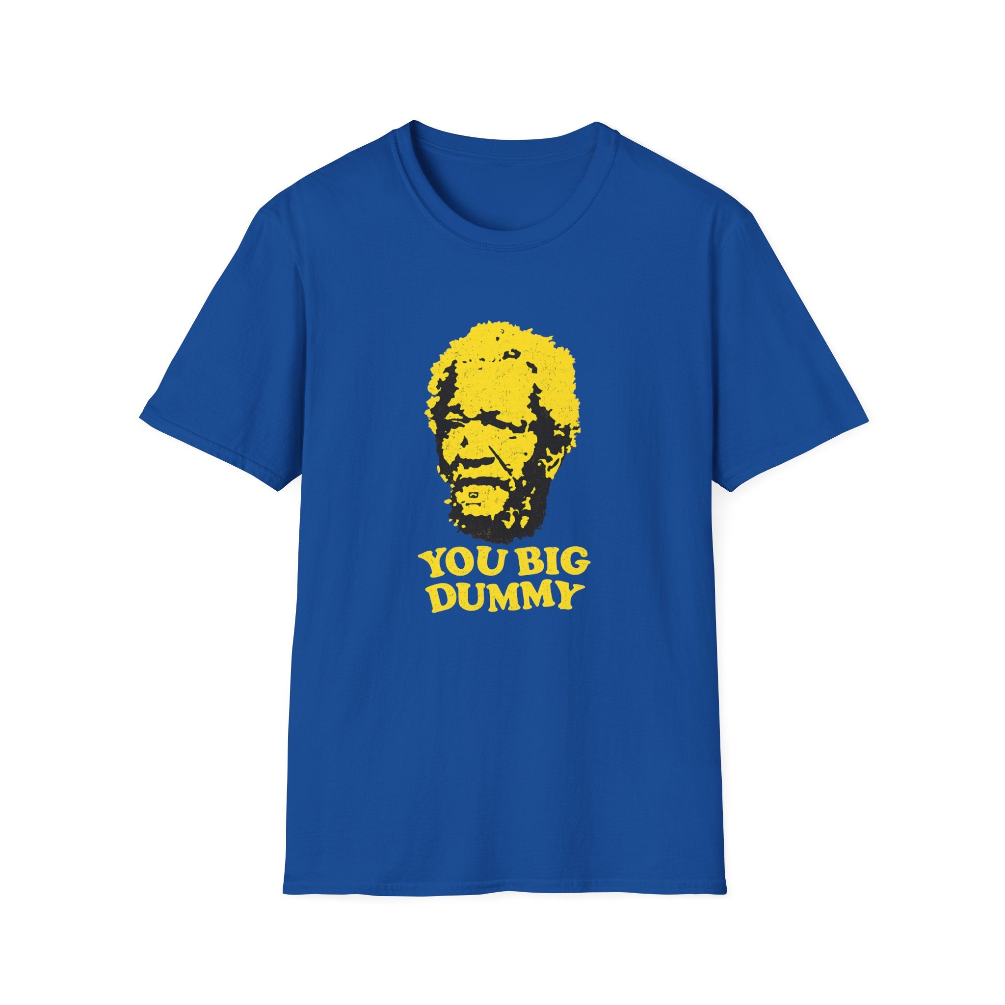 Graphic T-Shirt — Yellow Pop Art Face "You Big Dummy" Retro Humor Tee