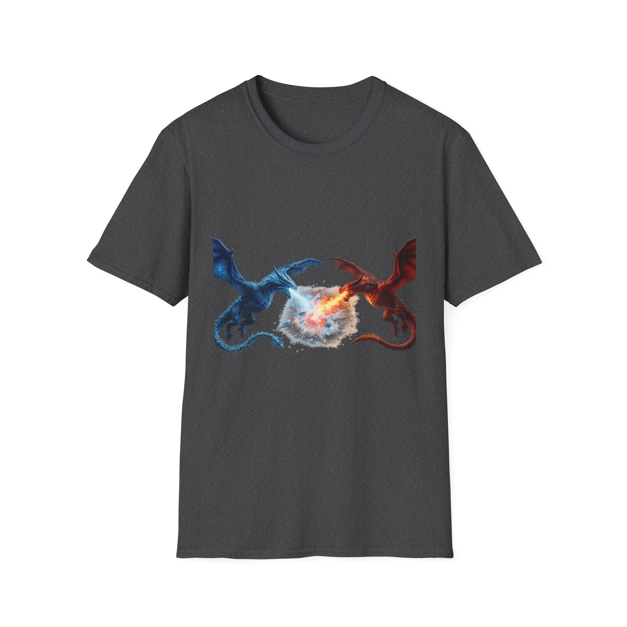 Dragon Duel T-Shirt — Fire vs Ice- Wyverns Graphic Tee