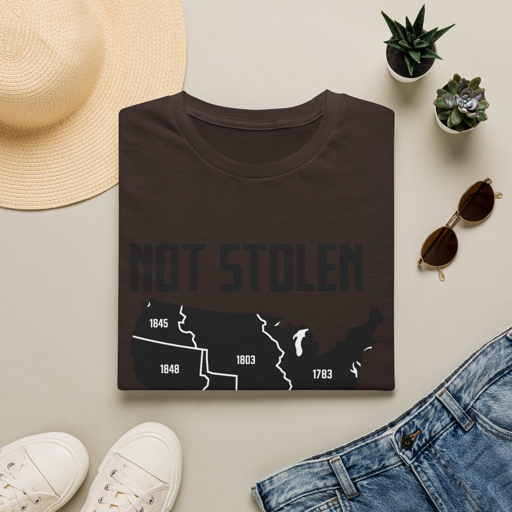 Not Stolen Conquered T‑Shirt — Historical Midwest/Great Plains Map Tee