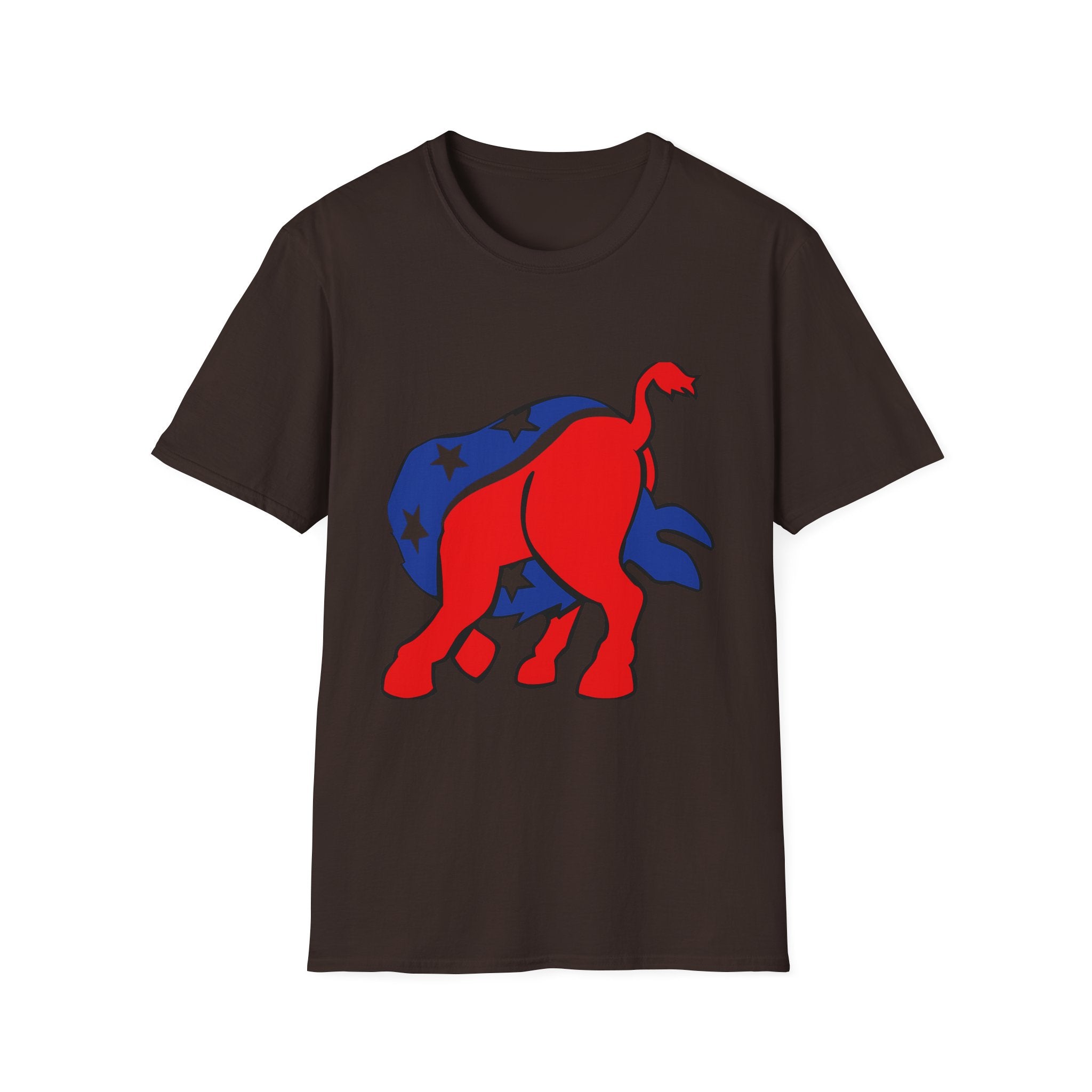 Elephant Political Graphic T-Shirt — Patriotic Red, White & Blue Design