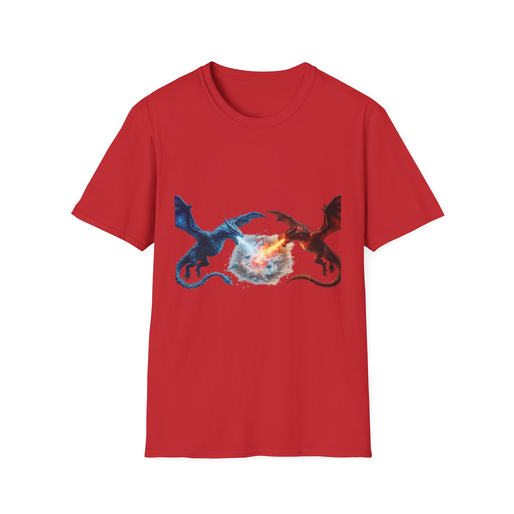 Dragon Duel T-Shirt — Fire vs Ice- Wyverns Graphic Tee