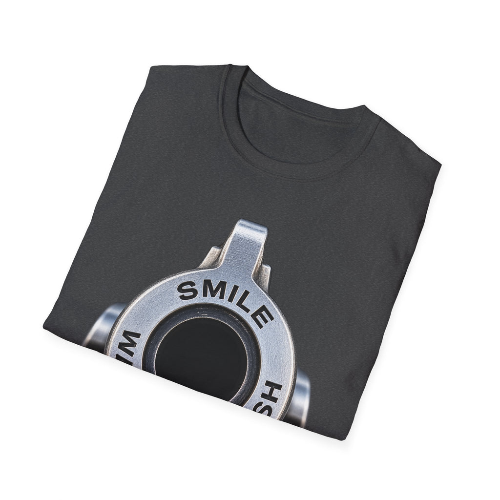 T-Shirt — 'Smile Wait For Flash' Camera Shutter Graphic