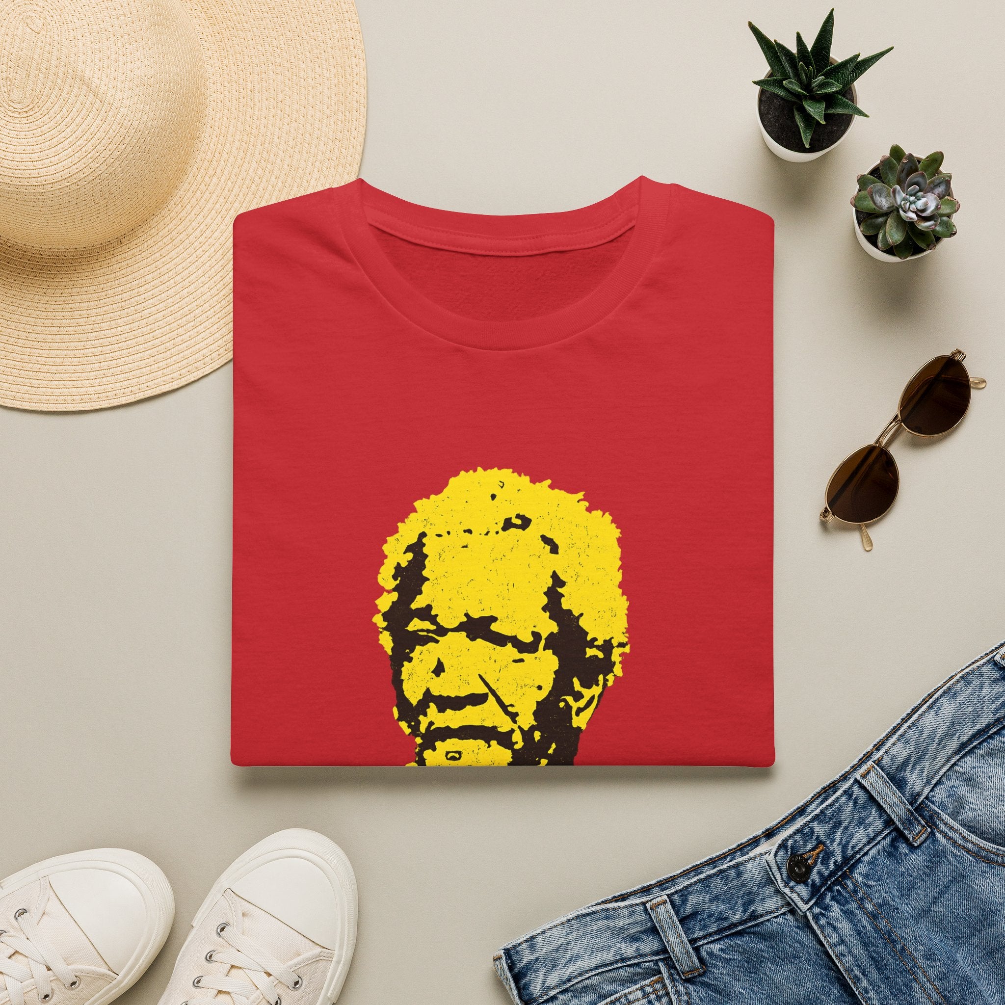 Graphic T-Shirt — Yellow Pop Art Face "You Big Dummy" Retro Humor Tee
