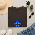 Blue Glowing Cross T‑Shirt — Christian Faith Graphic Tee