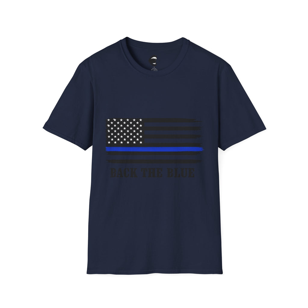 T-Shirt — Thin Blue Line American Flag "Back The Blue" Patrol Tee