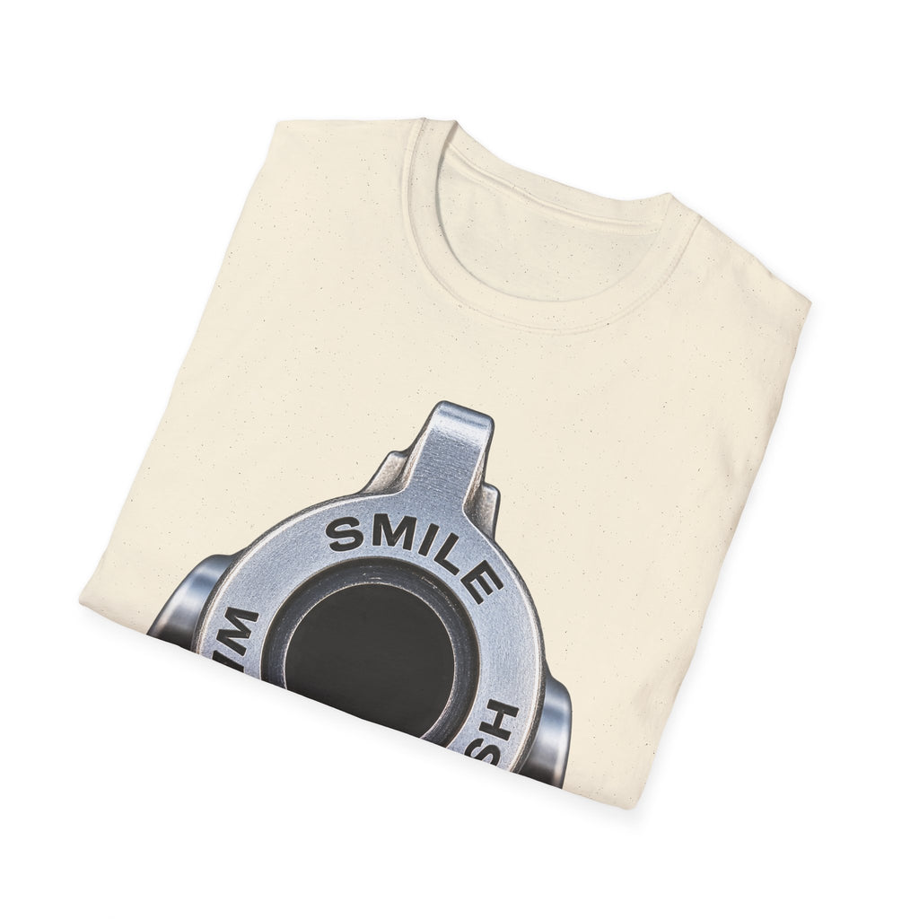 T-Shirt — 'Smile Wait For Flash' Camera Shutter Graphic