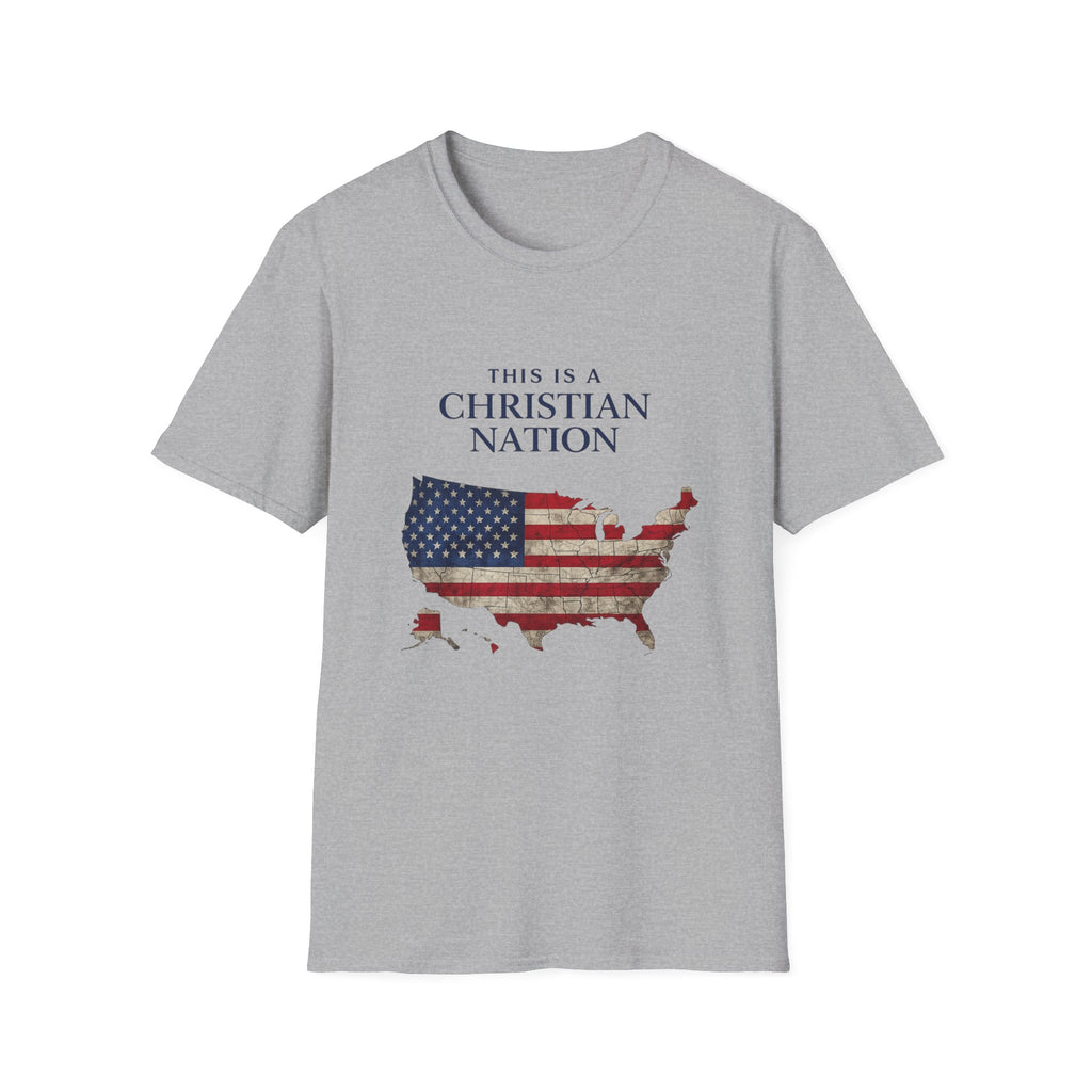 Christian Nation T-Shirt — America Flag Map Graphic