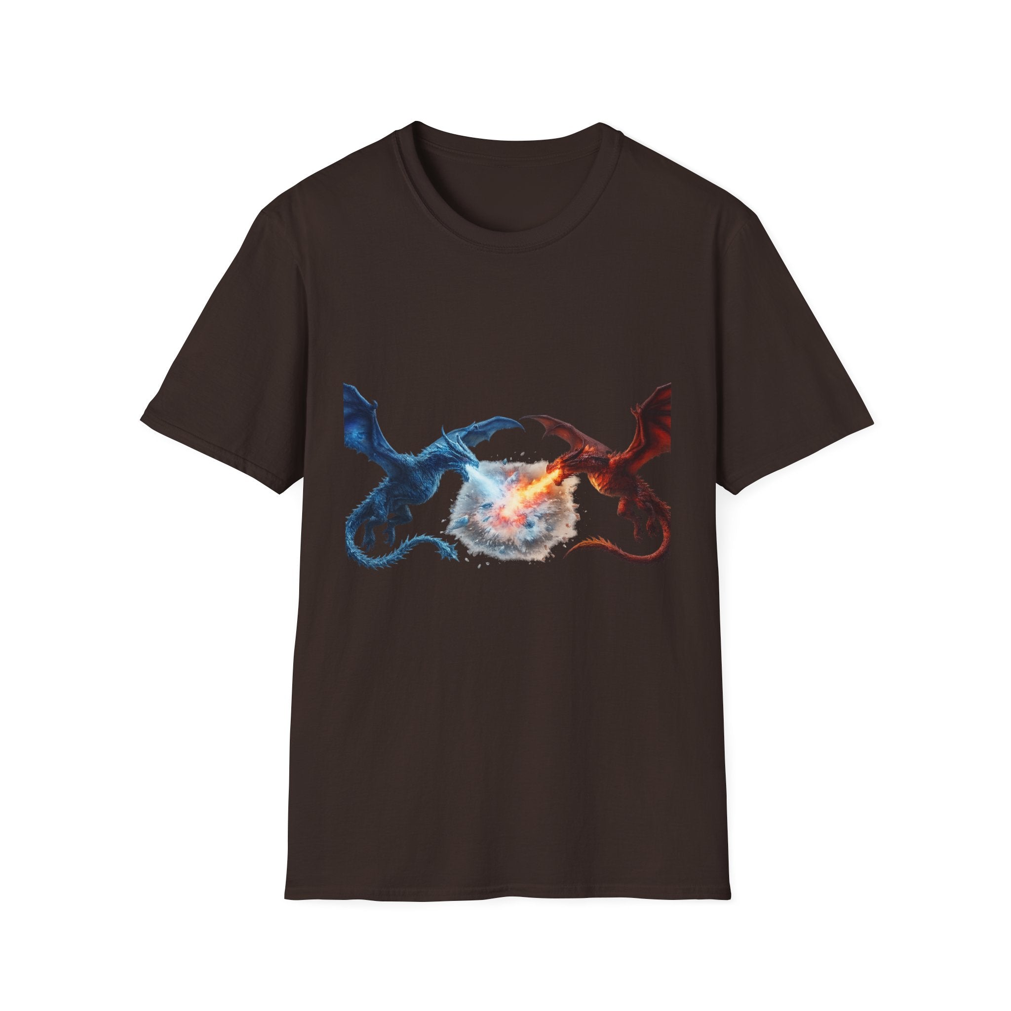 Dragon Duel T-Shirt — Fire vs Ice- Wyverns Graphic Tee