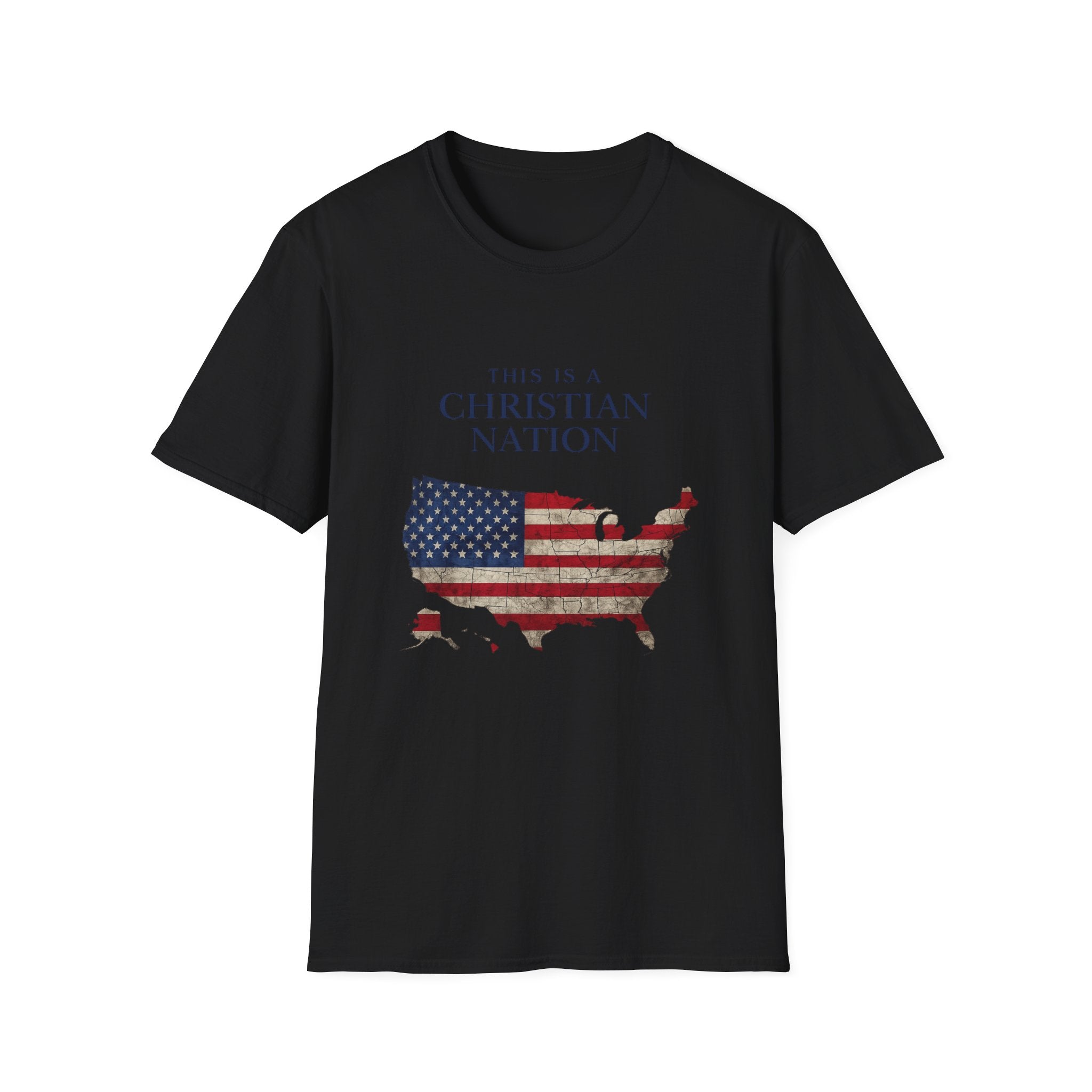 Christian Nation T-Shirt — America Flag Map Graphic