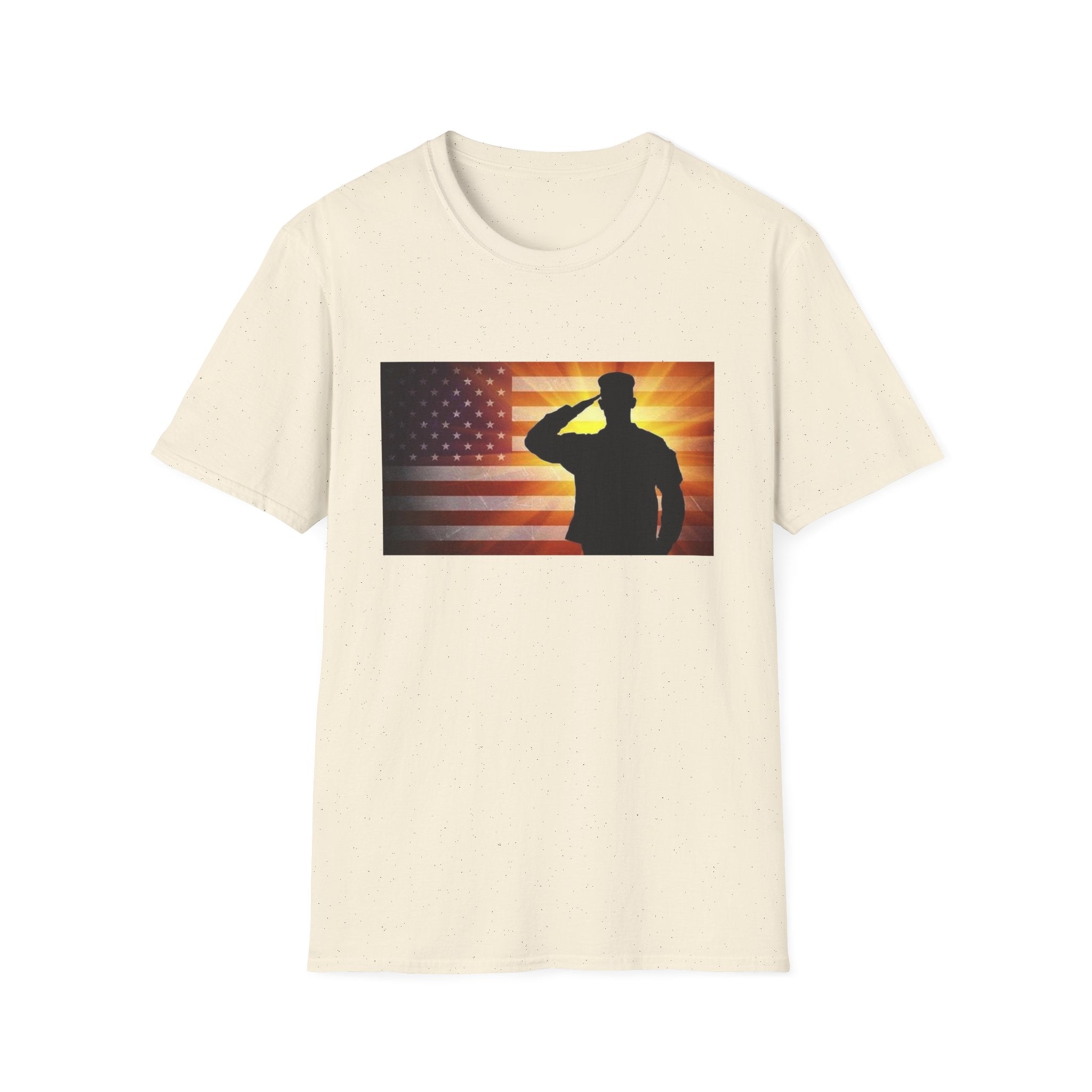 Military Salute T-Shirt — American Flag Veteran Tribute Tee
