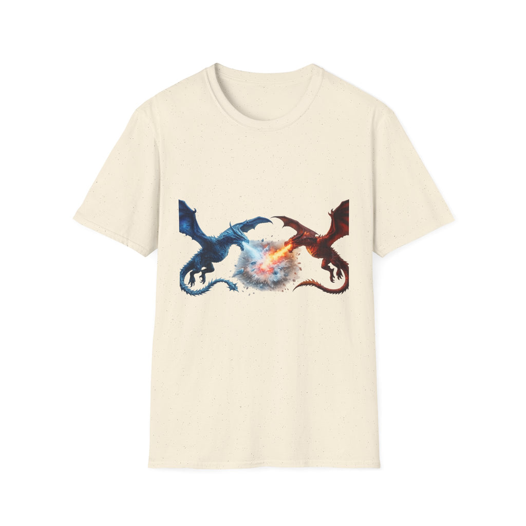 Dragon Duel T-Shirt — Fire vs Ice- Wyverns Graphic Tee