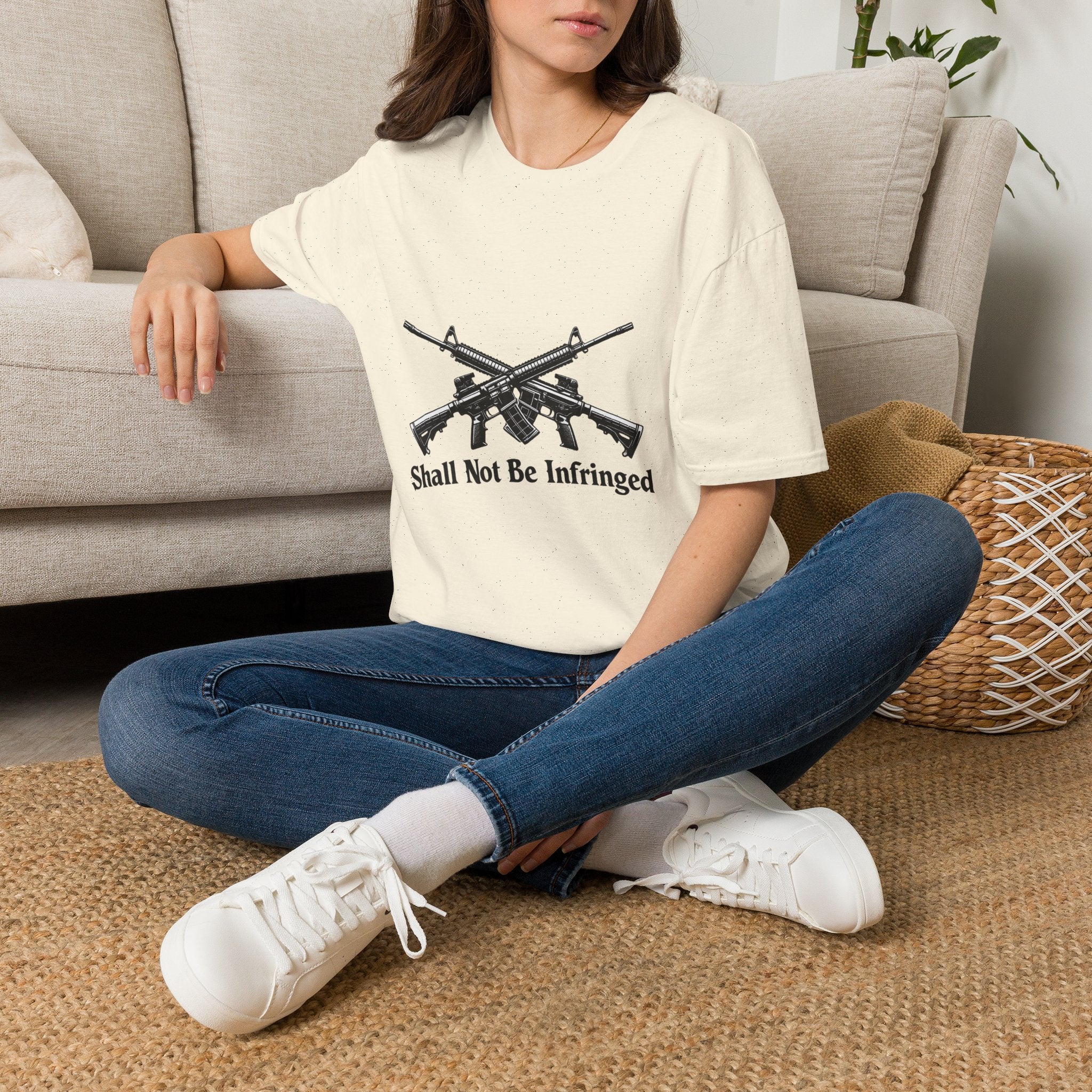 T‑Shirt — "Shall Not Be Infringed" Crossed Rifles 2nd Amendment Tee