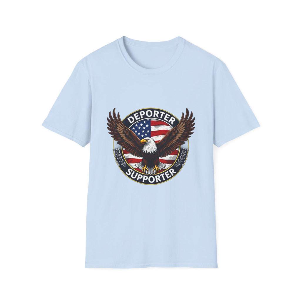 Deporter Supporter T-Shirt — Patriotic Eagle American Flag Tee