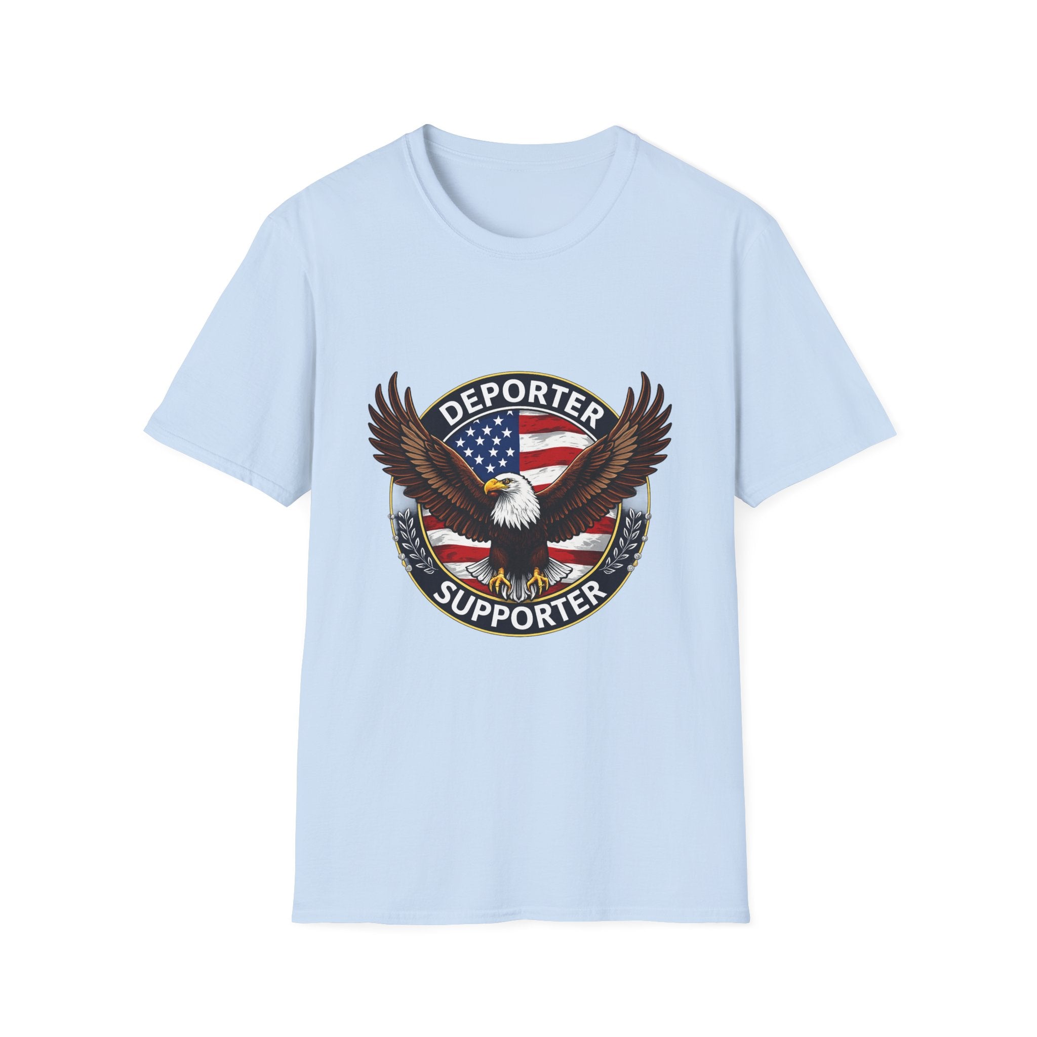 Deporter Supporter T-Shirt — Patriotic Eagle American Flag Tee