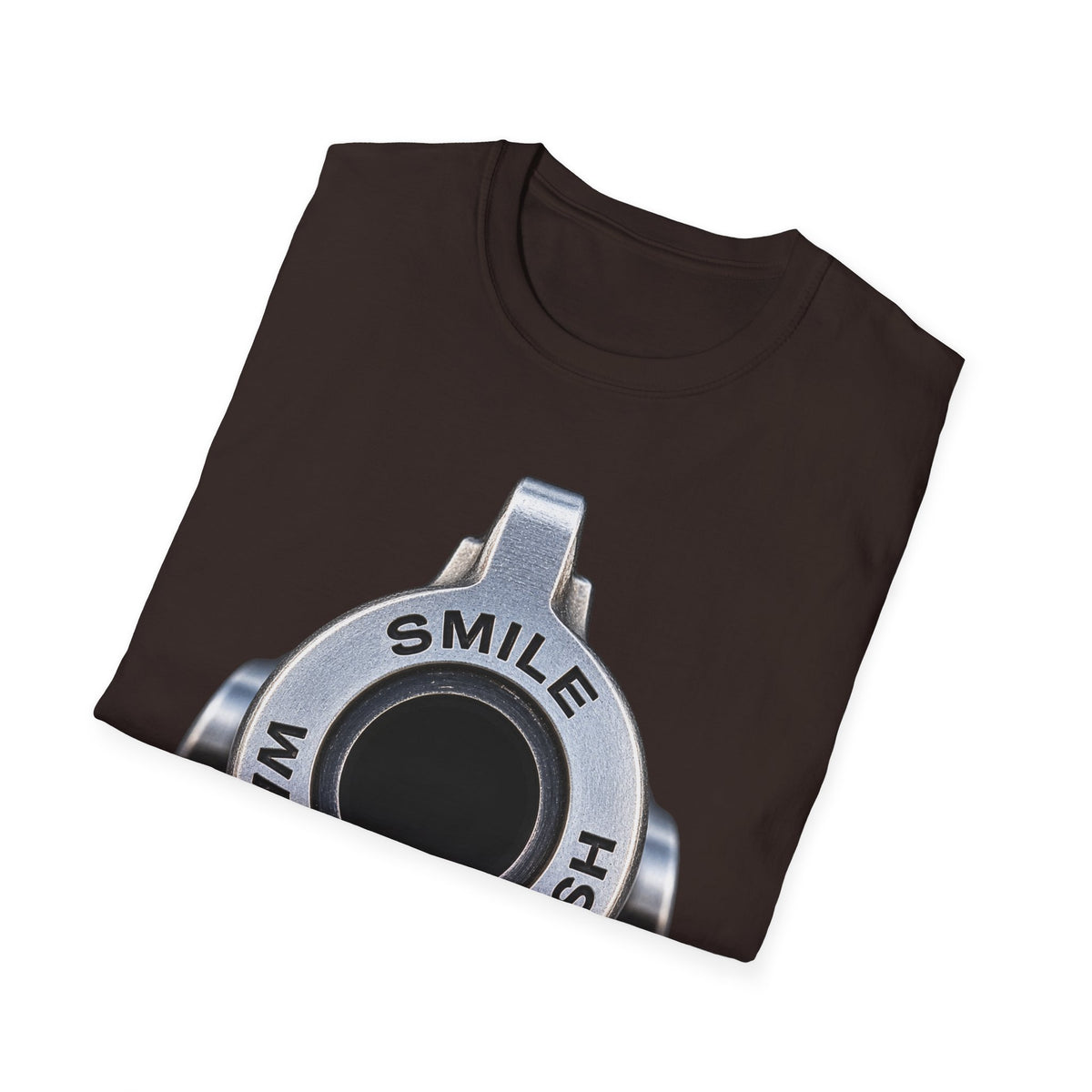 T-Shirt — 'Smile Wait For Flash' Camera Shutter Graphic
