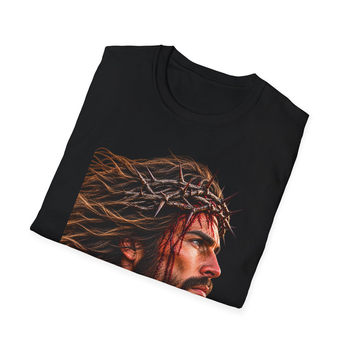 Jesus Portrait T-Shirt — Crown of Thorns Inspirational Christian Tee
