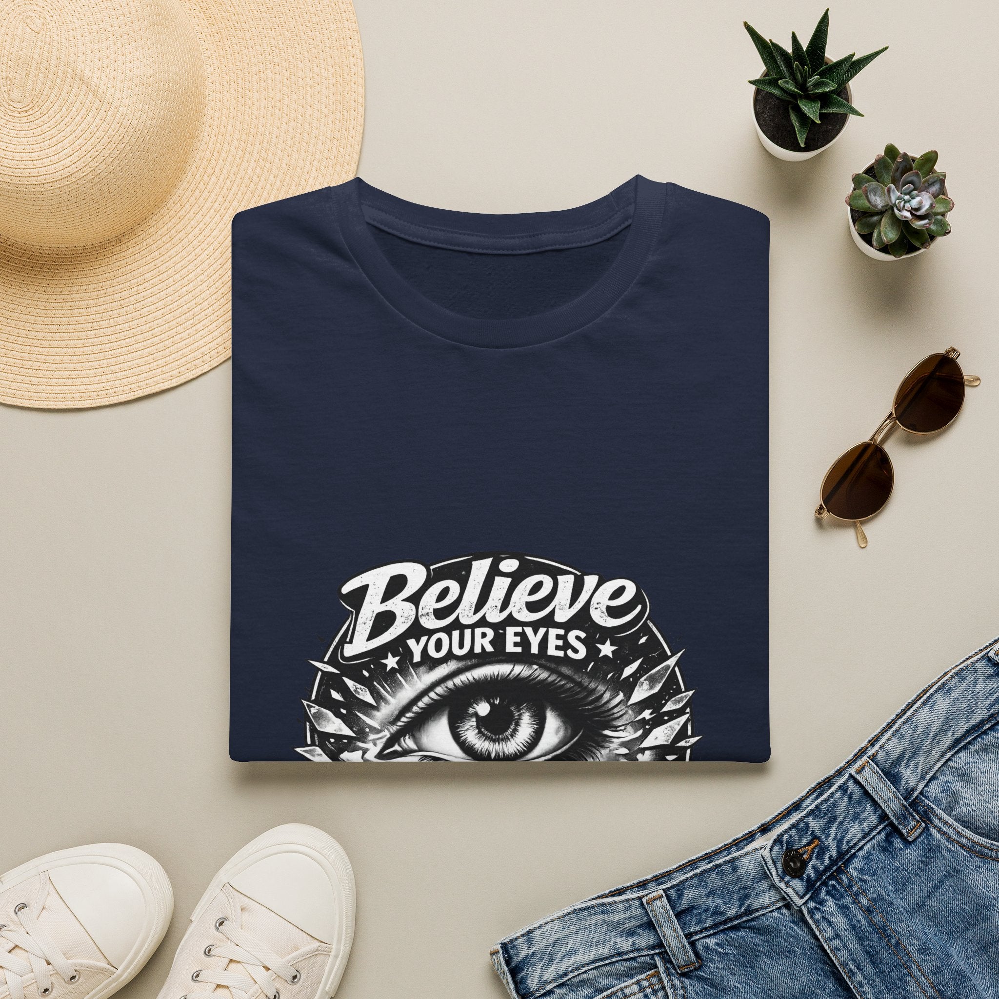 Believe Your Eyes T-Shirt — Vintage All-Seeing Eye Graphic Tee
