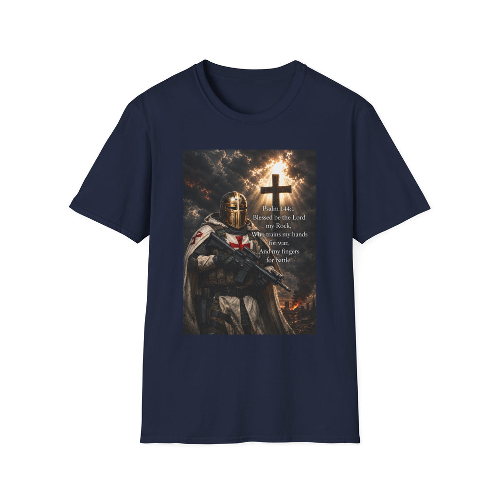 Christian Knight T-Shirt — Psalm 18:1 Faith & Strength Tee