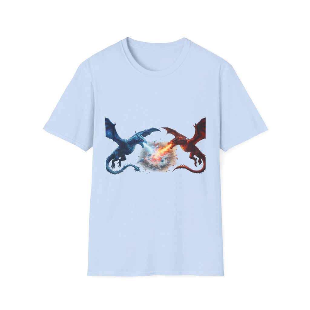 Dragon Duel T-Shirt — Fire vs Ice- Wyverns Graphic Tee