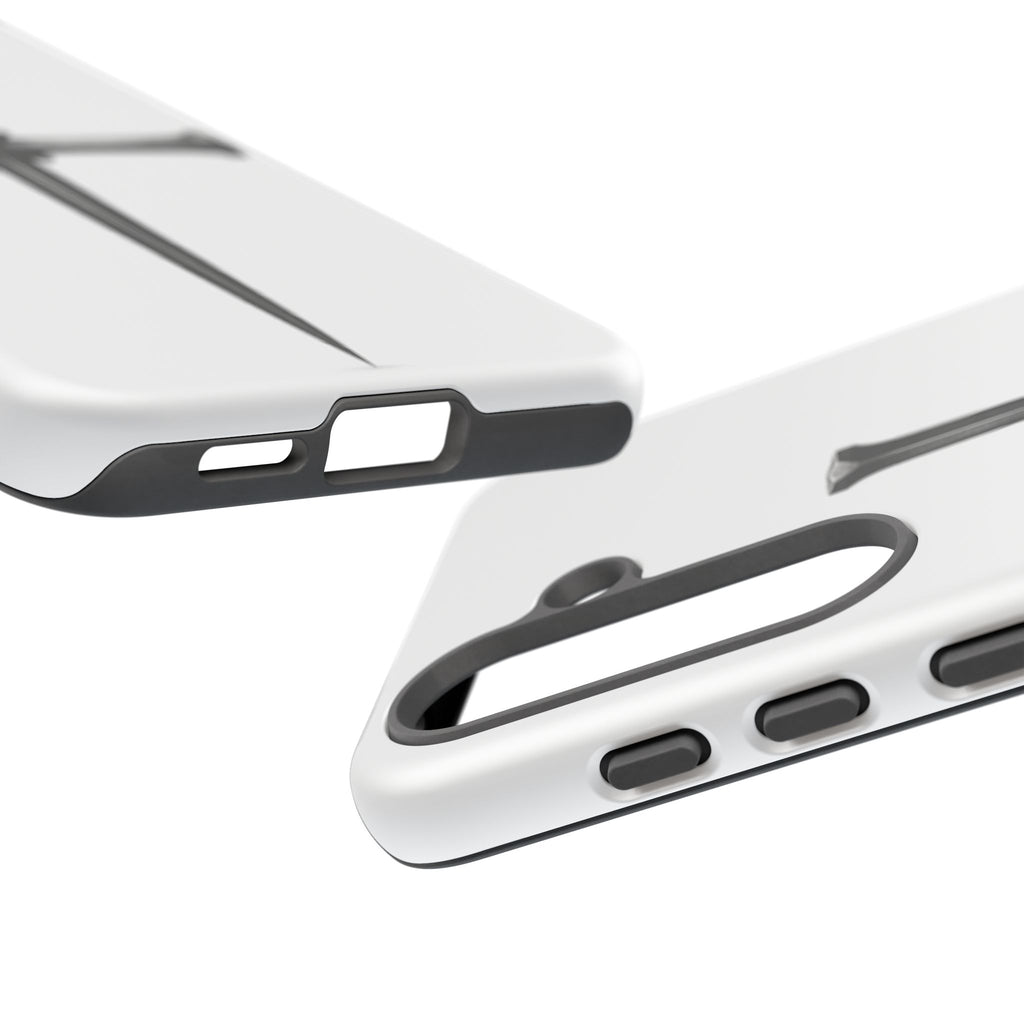 Nail Cross Tough Phone Case – Minimal Gothic Christian Armor for Samsung & iPhone